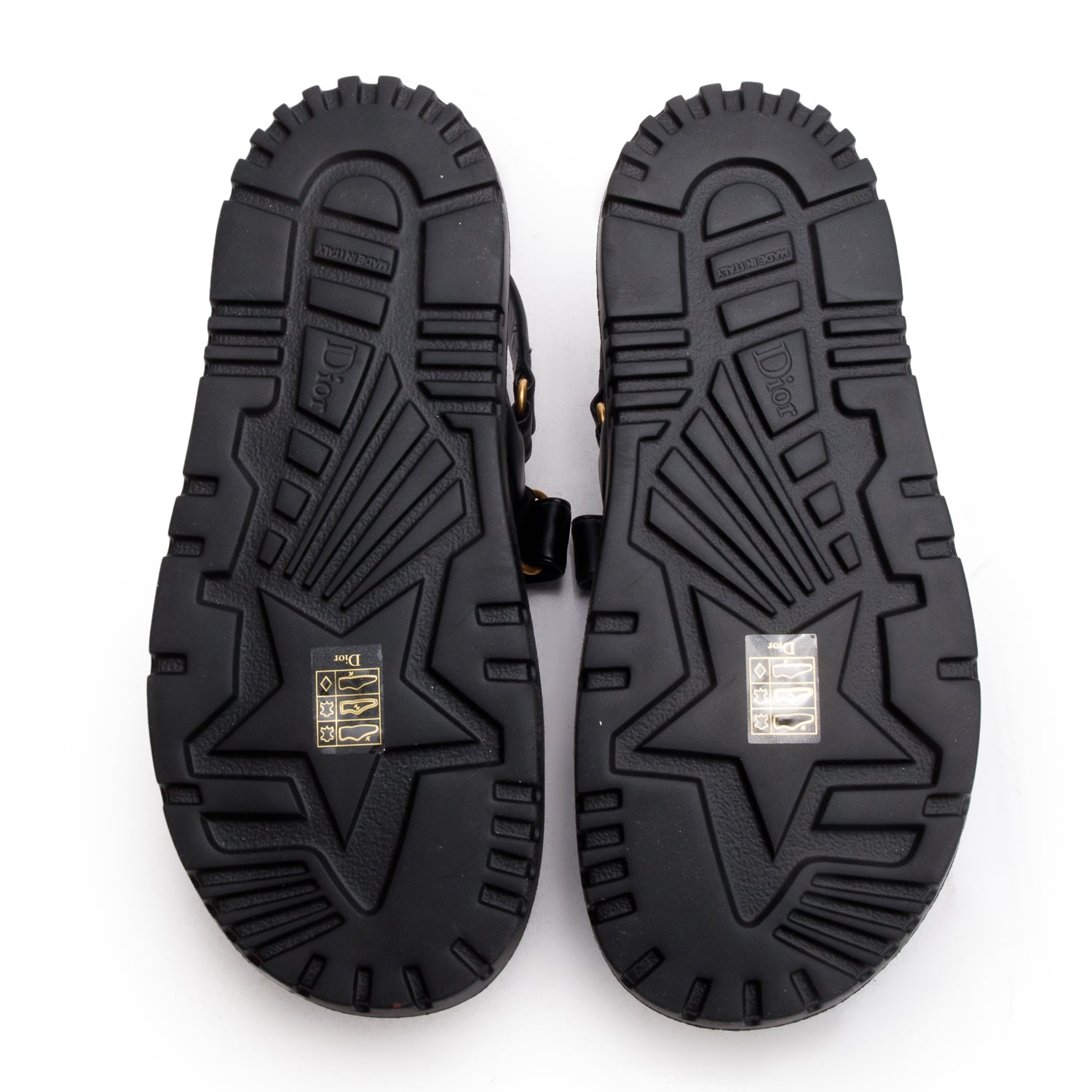 Christian Dior Black Lambskin Dioract 10mm Sandals, Size 39 w/ Box