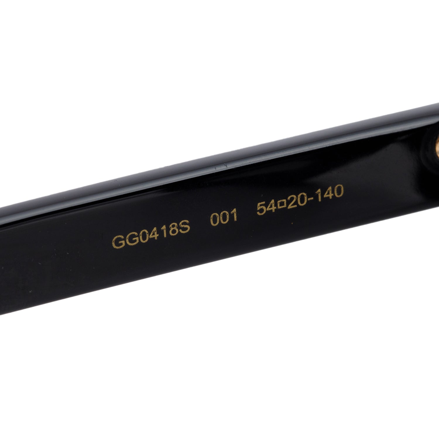 Gucci GG0418S Black Acetate Crystal Logo Oversized Square Sunglasses