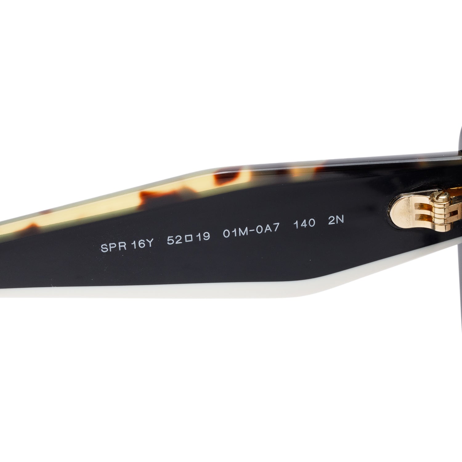 Prada SPR16Y Black/Havana Acetate Square Sunglasses w/ Case