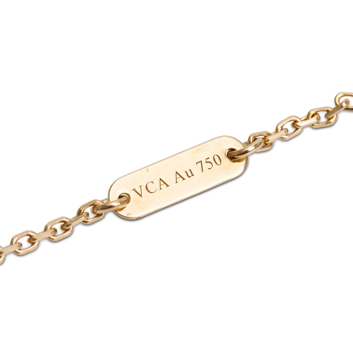 Van Cleef & Arpels 18k Yellow Gold Vintage Alhambra Carnelian Pendant Necklace w/ Box & Certificate