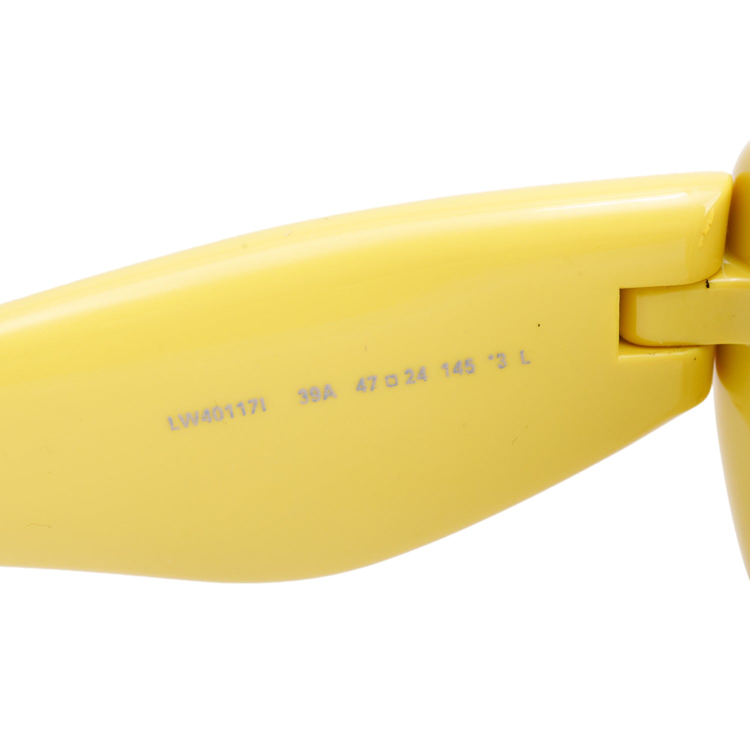 Loewe LW40117I Yellow Acetate Inflated Cat Eye Sunglasses w/ Pouch