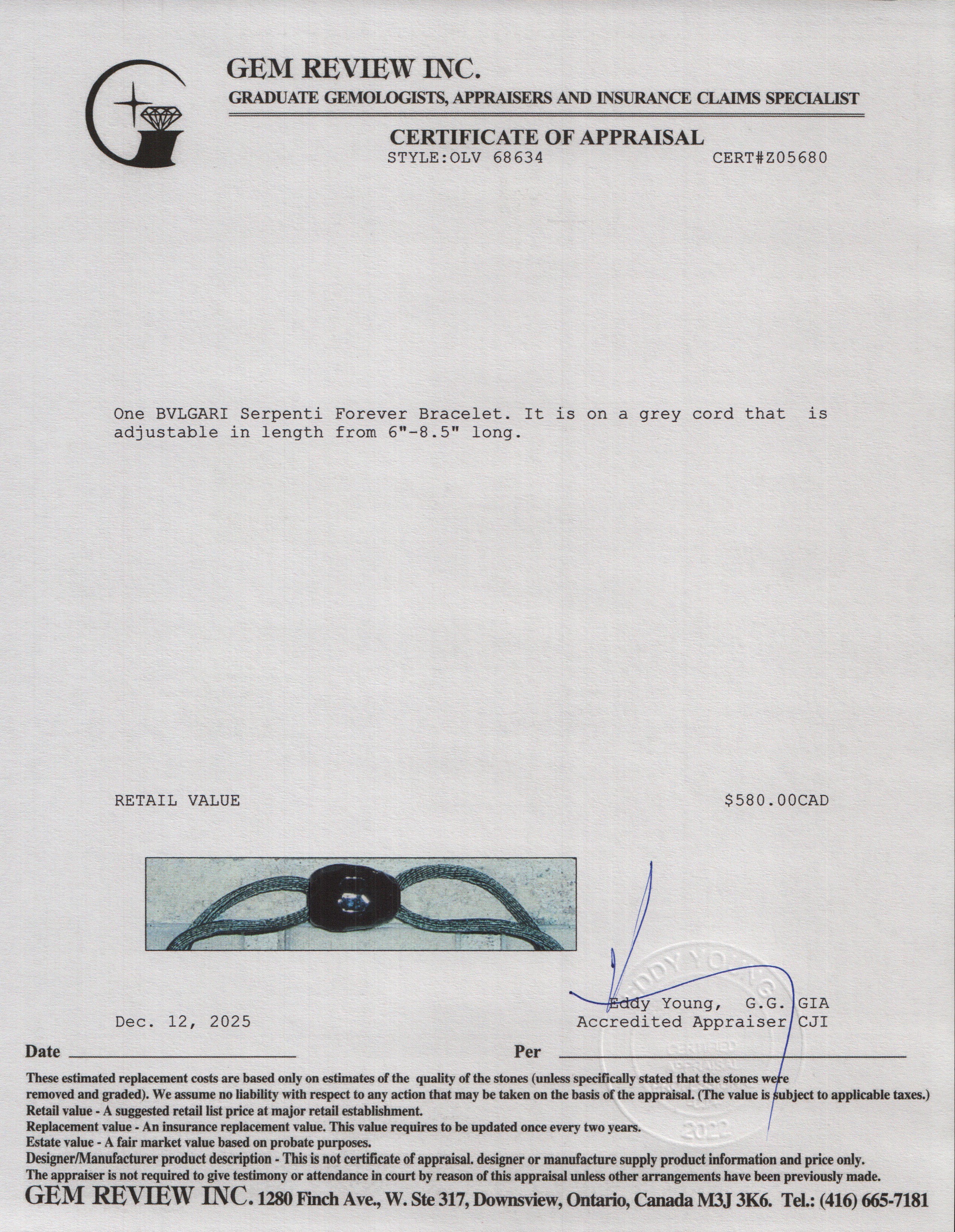 BVLGARI Serpenti Forever Bracelet w/ Box