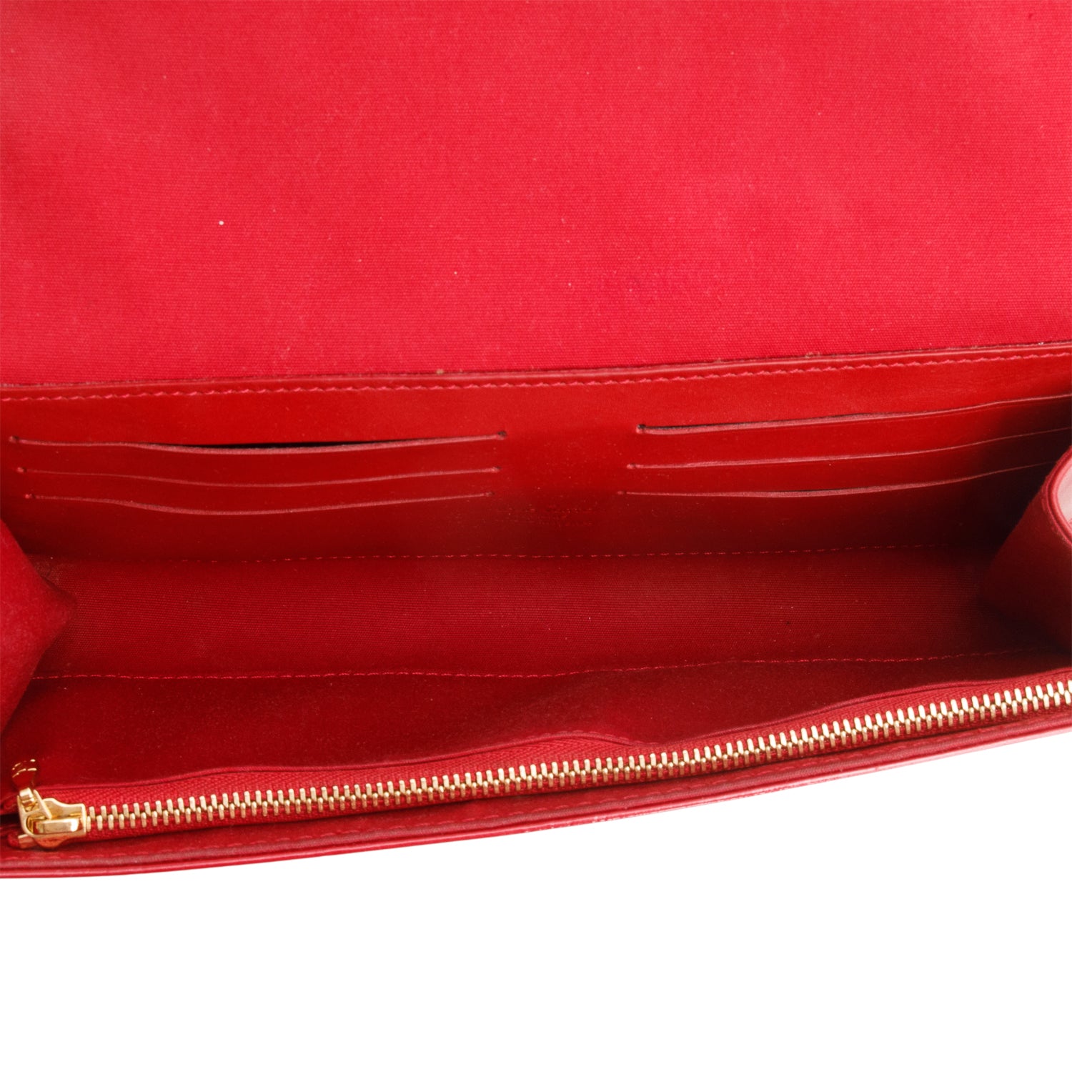 Louis Vuitton Red Vernis Rossmore Clutch w/ Strap
