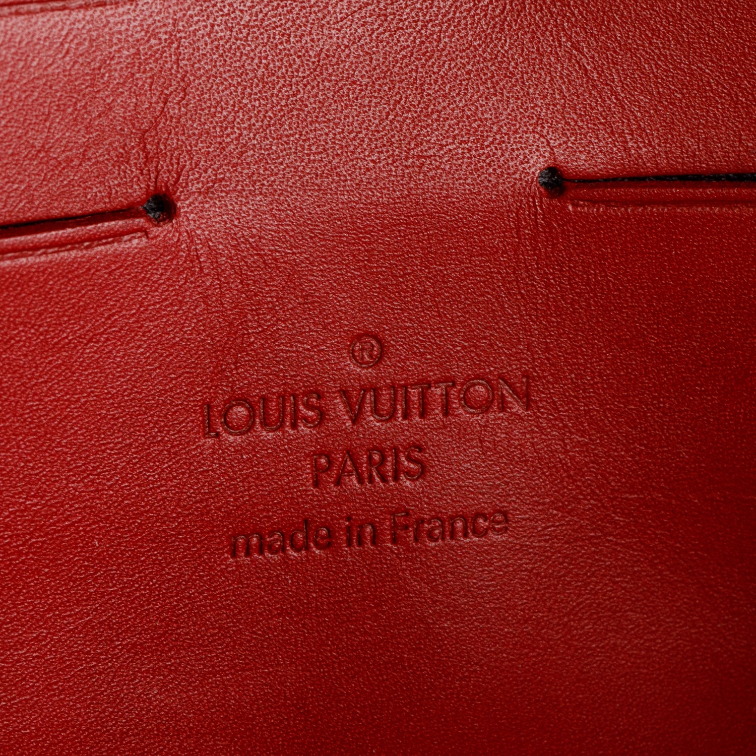 Louis Vuitton Red Vernis Rossmore Clutch w/ Strap