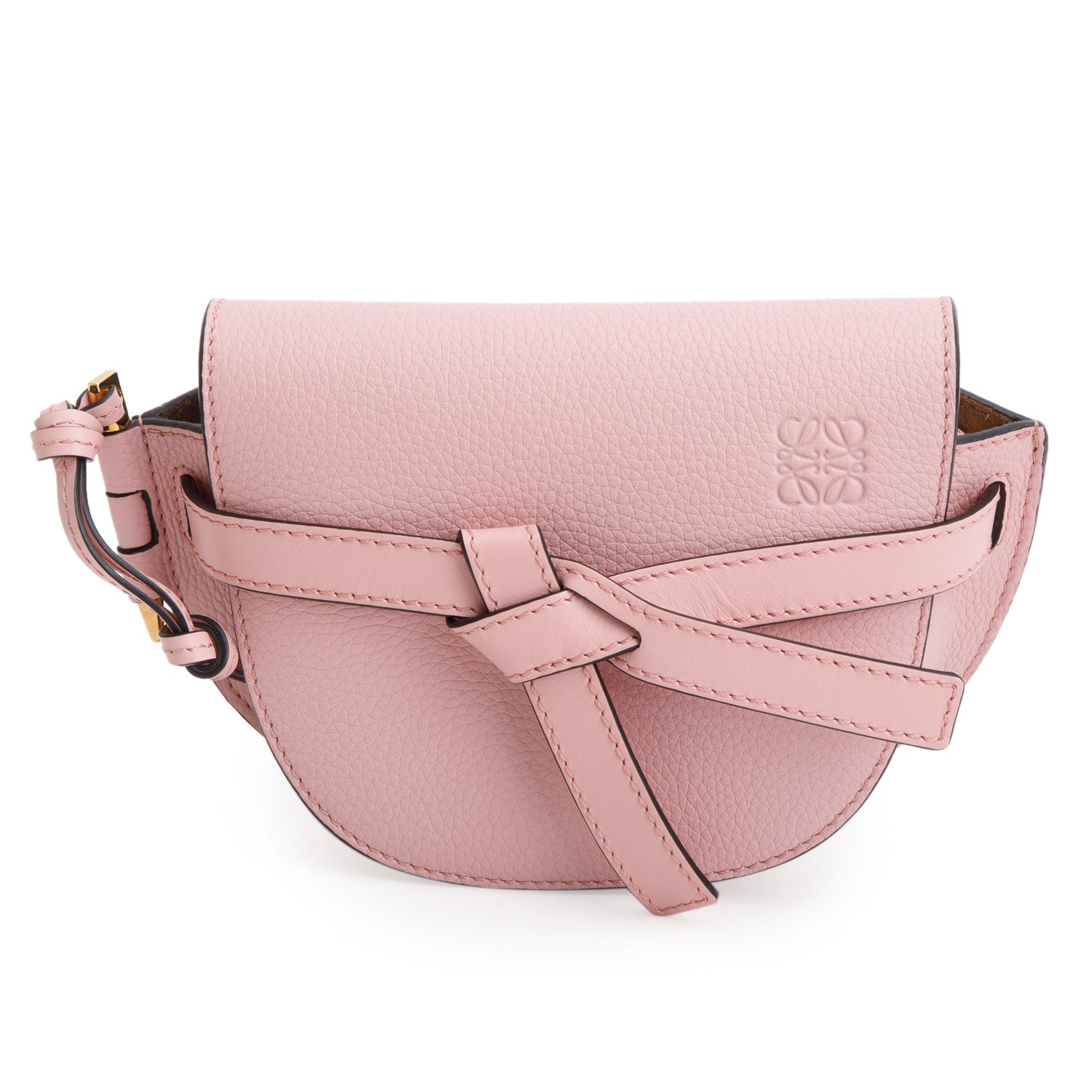 Loewe Pink Grained Calfskin Mini Gate Crossbody Bag