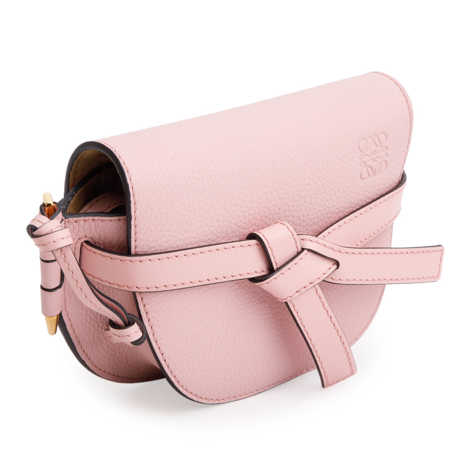 Loewe Pink Grained Calfskin Mini Gate Crossbody Bag