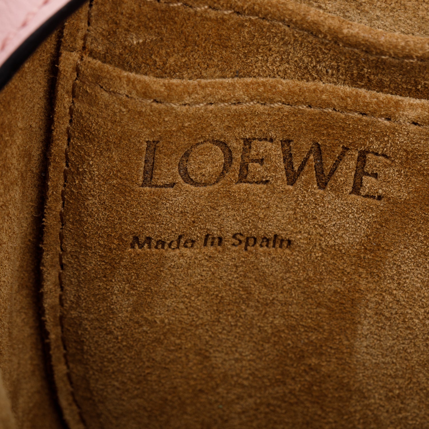 Loewe Pink Grained Calfskin Mini Gate Crossbody Bag