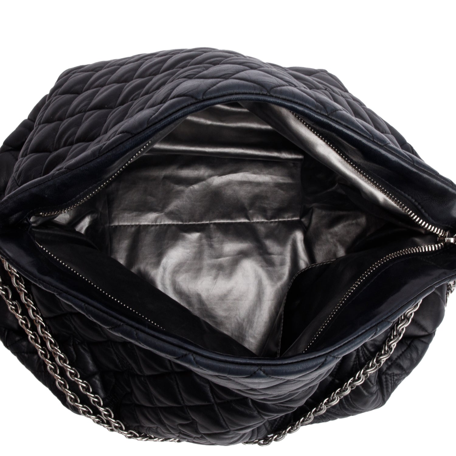 Chanel Black Lambskin Quilted Large Paris Moscou Red Square Hobo