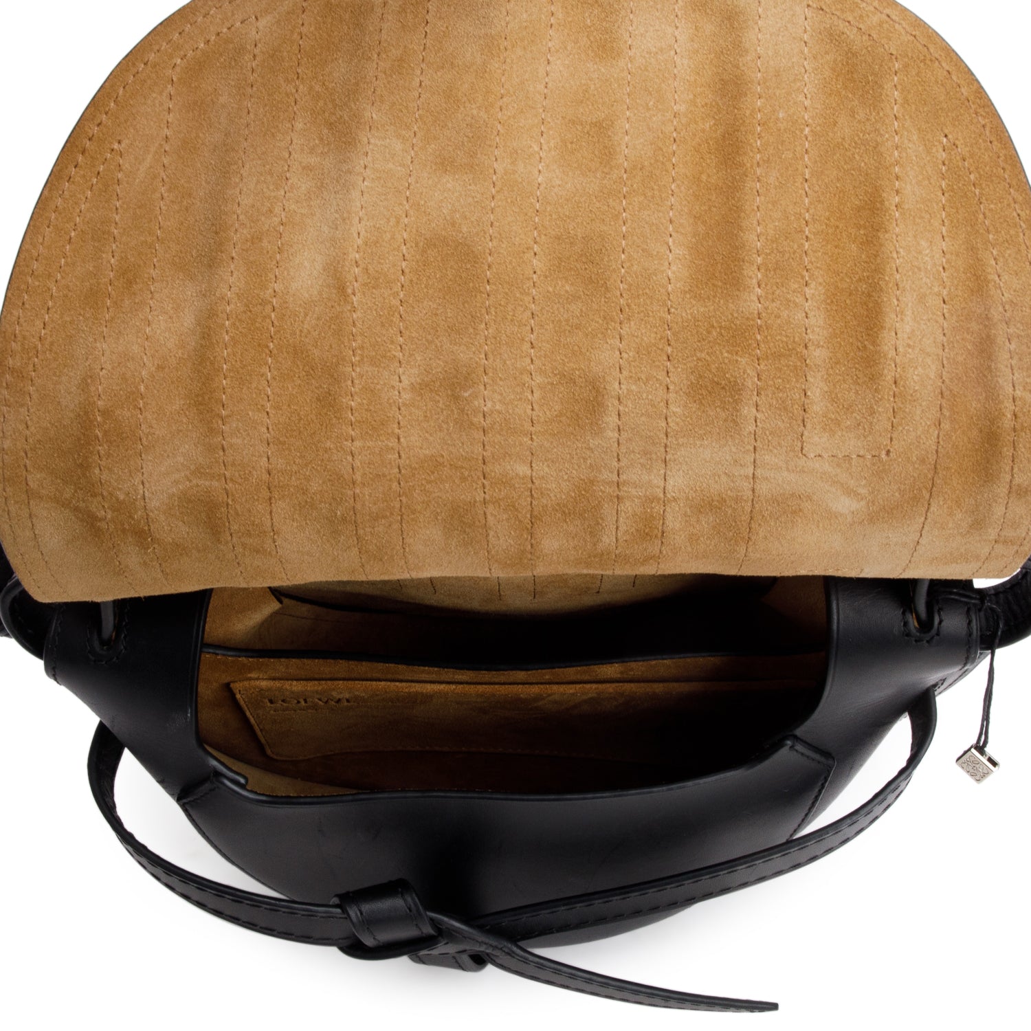 Loewe Black White Calfskin Small Gate Bag