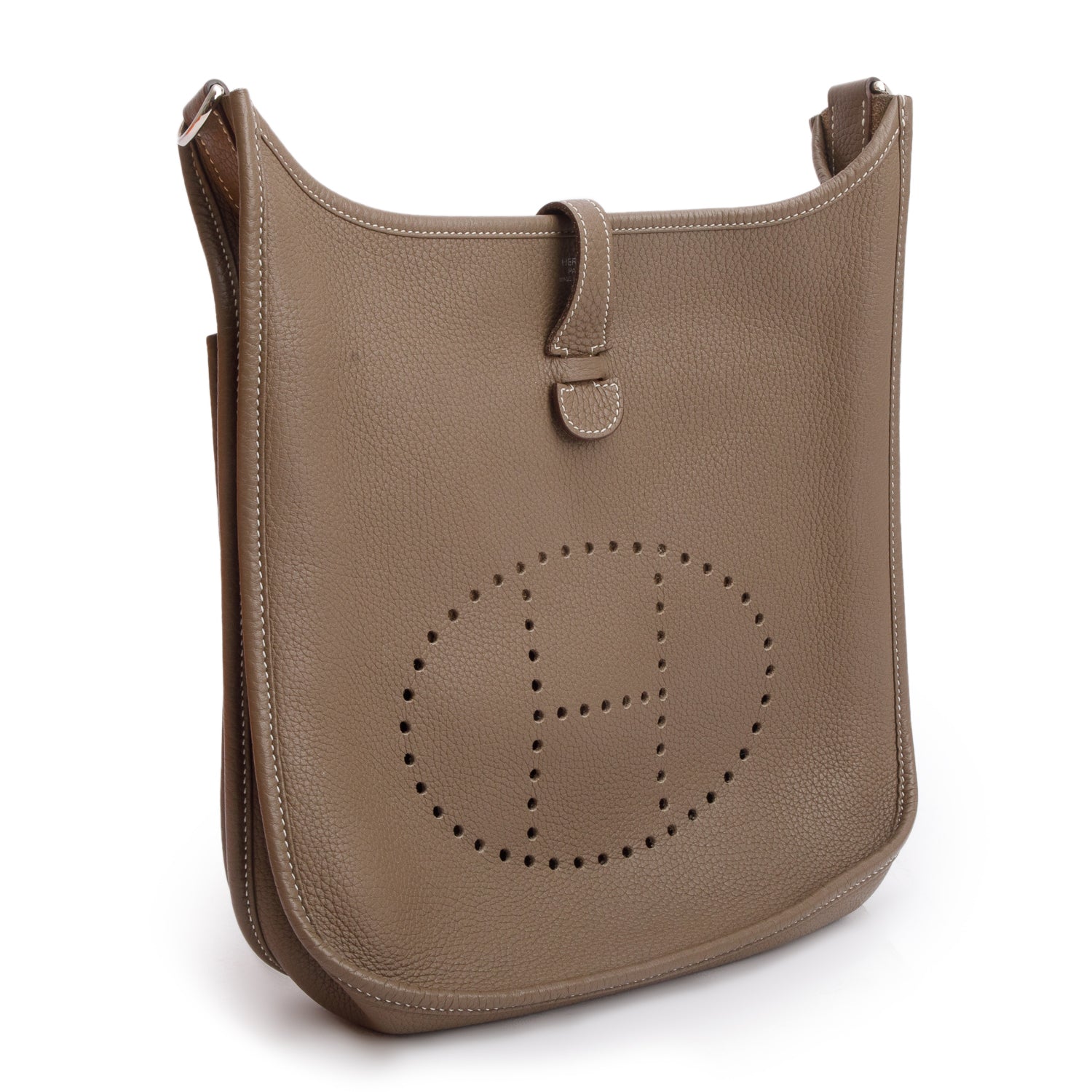 Hermes Etoupe Taurillon Clemence Evelyne III 29 Bag