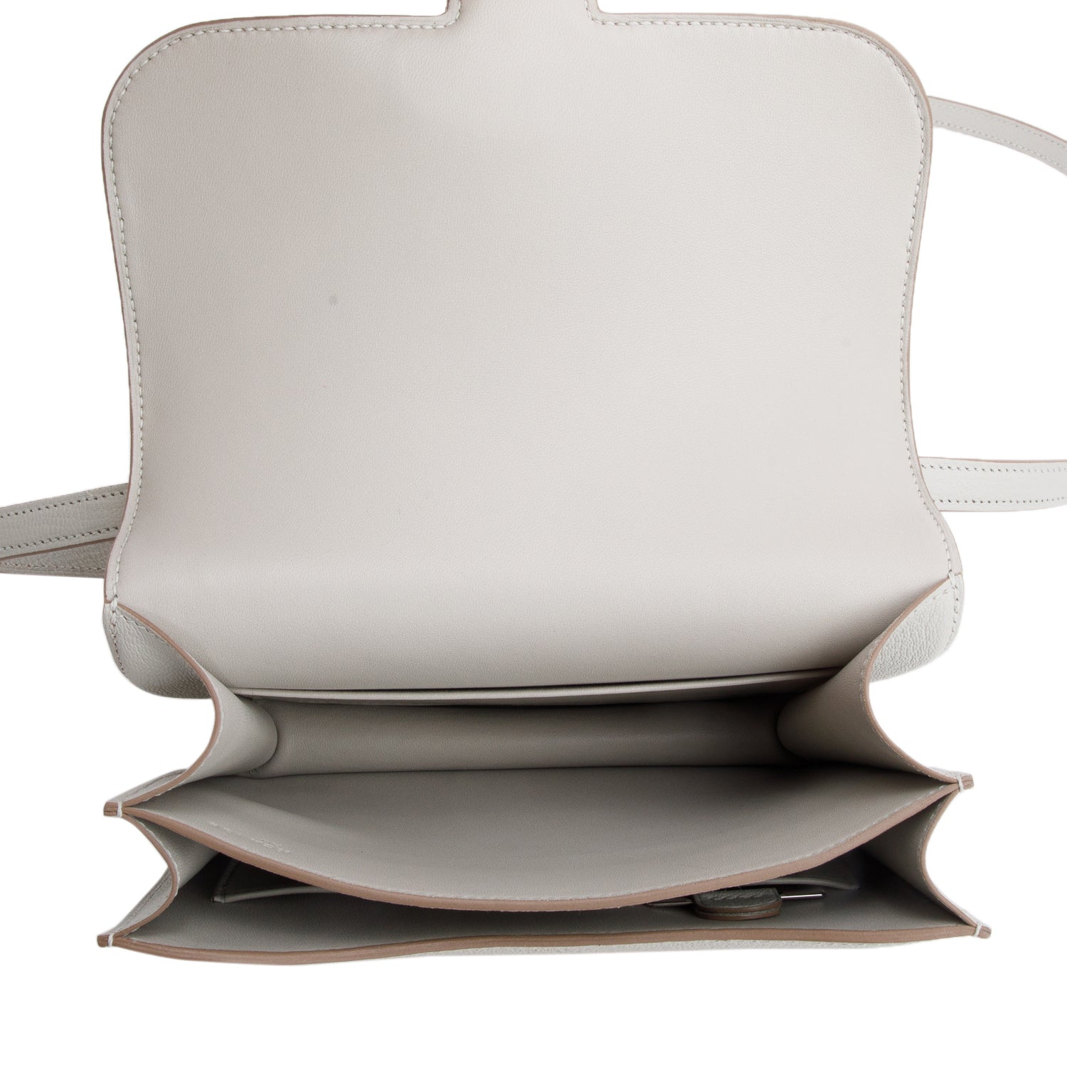 Hermes 2025 Gris Perle Chevre Mysore Leather Mini Constance 18 w/ Box