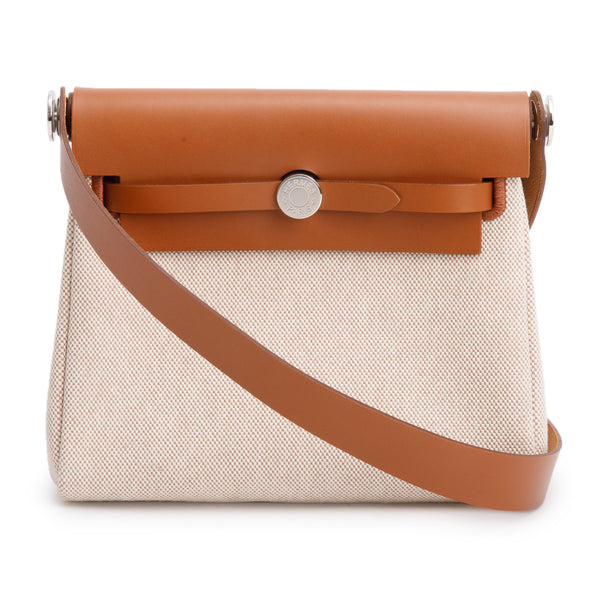 Hermes 2025 Naturel Sable & Écru Toile H Canvas Mini Herbag 20 w
