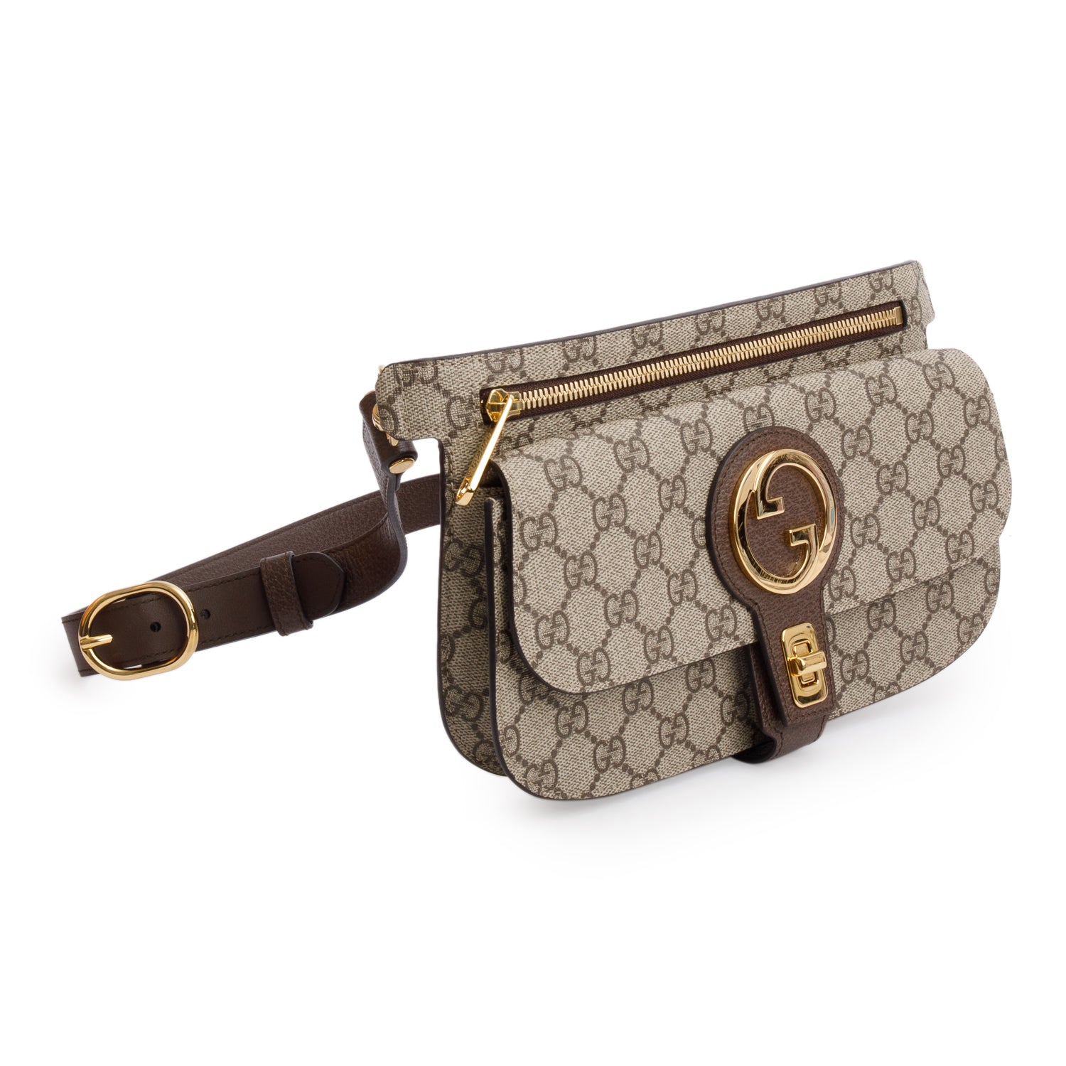 Gucci GG Supreme Monogram Textured Dollar Calfskin Blondie Belt Bag w/ Box