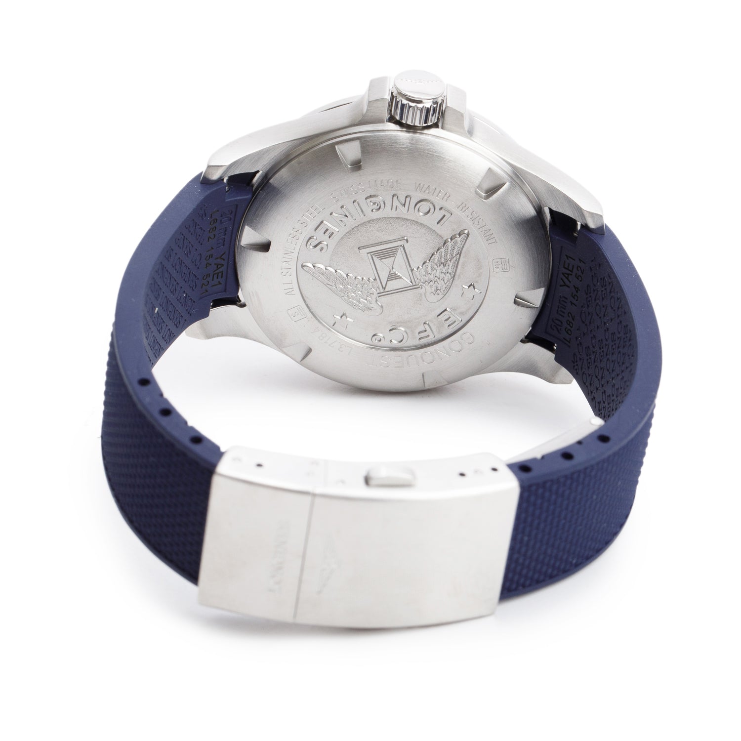 Longines Stainless Steel Conquest V.H.P. 41 MM Quartz Watch Blue Dial w/ Box & Papers