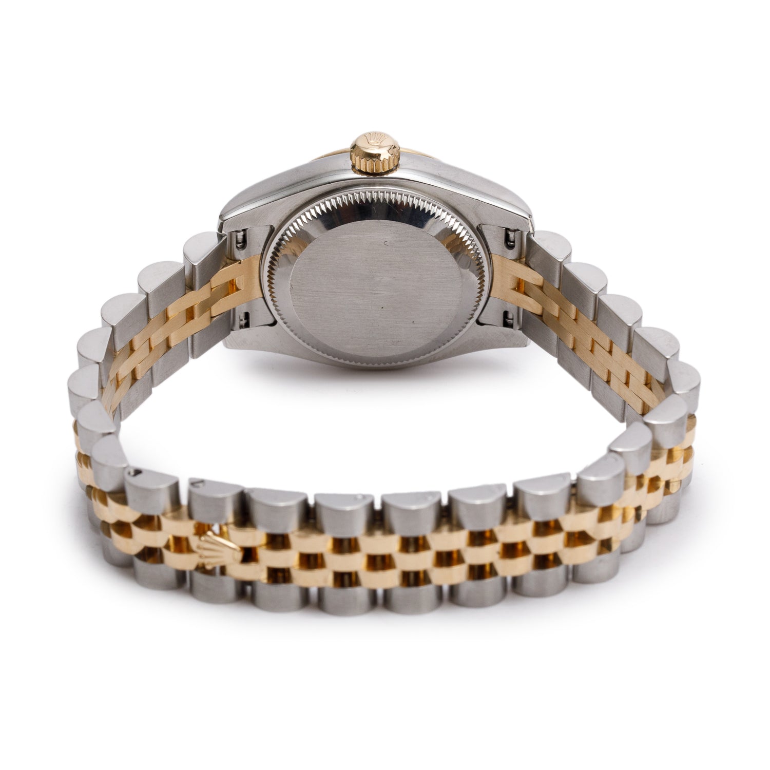 Rolex Stainless Steel & 18k Yellow Gold Datejust 26 MM Watch Champagne Diamond Dial 179173 w/ Papers