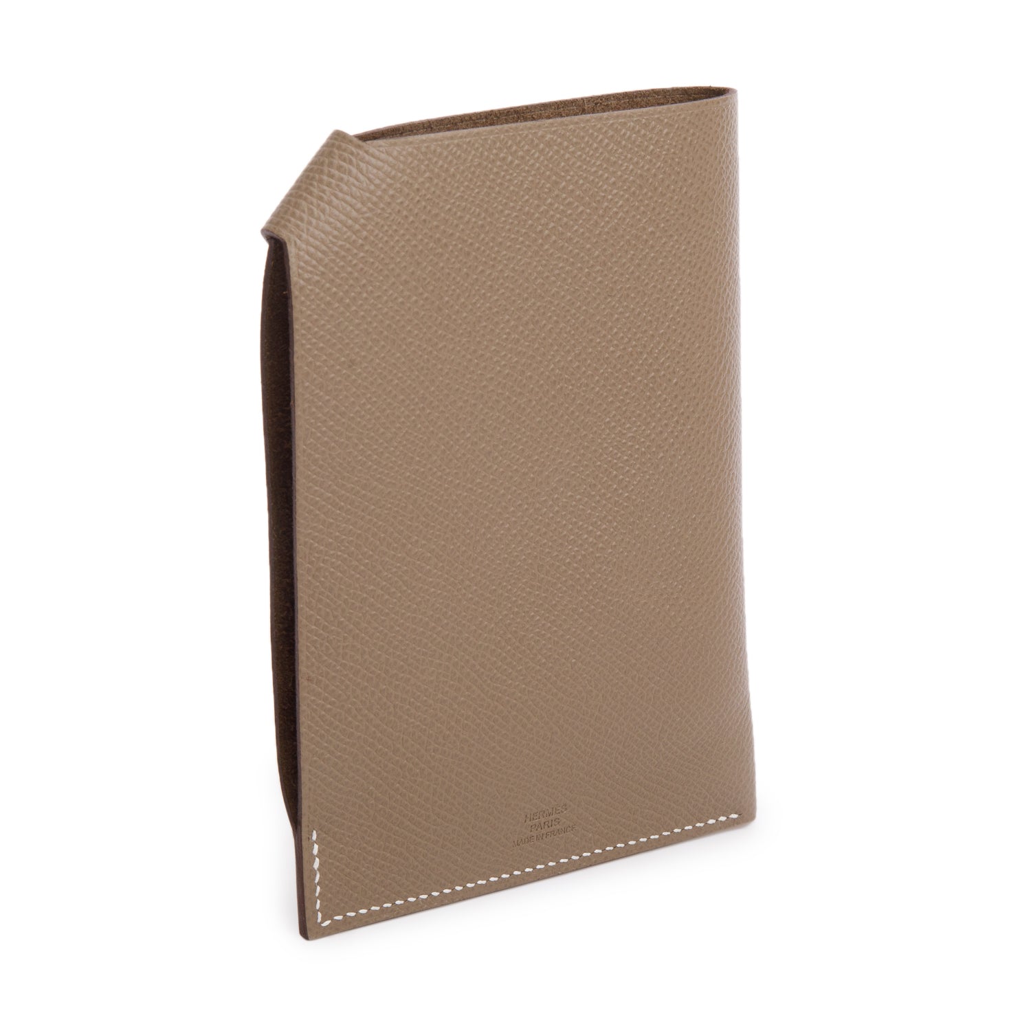Hermes 2021 Etoupe Epsom Calfskin Tarmac PM Passport Holder w/ Box