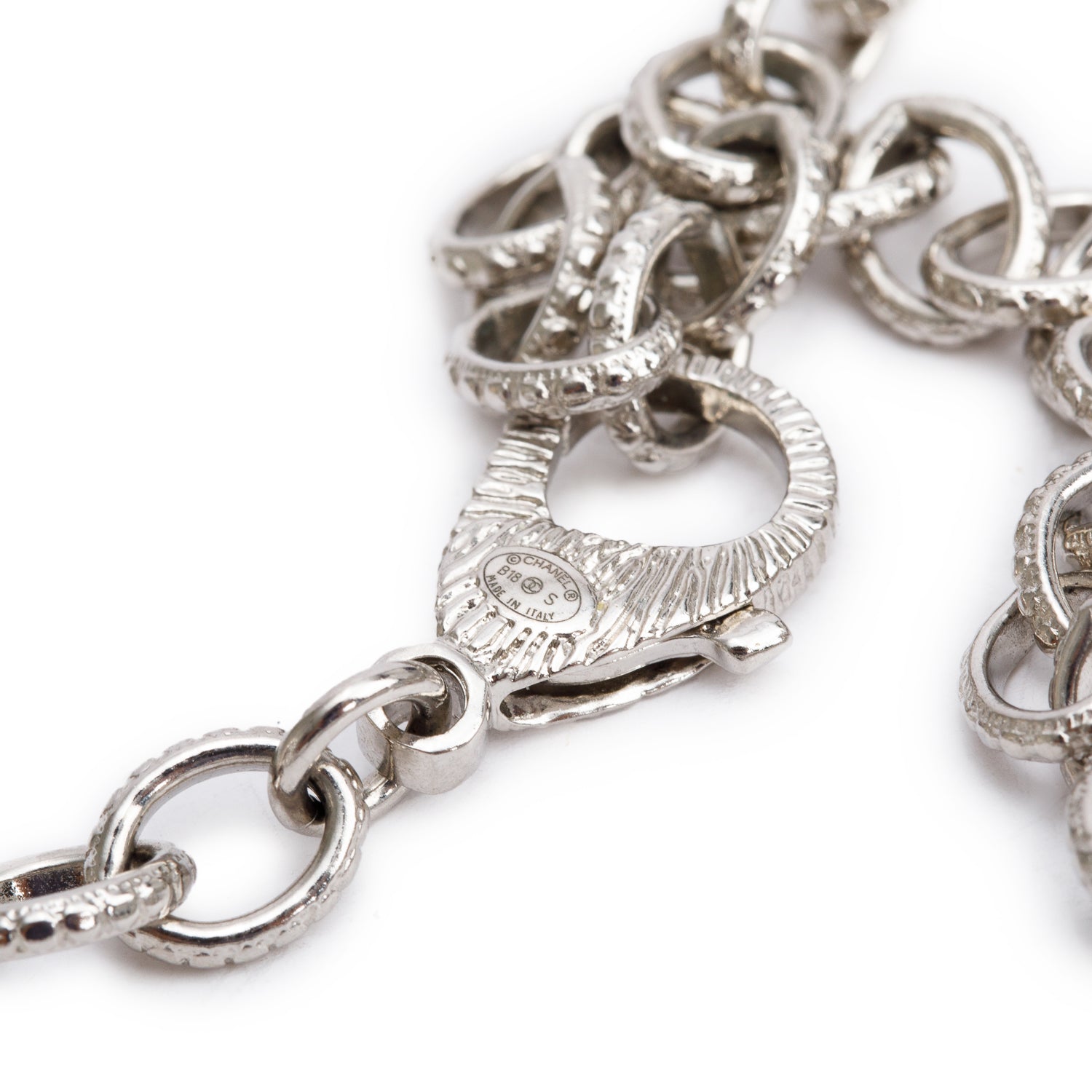 Chanel Palladium-Plated Crystal CC Ball Choker Necklace