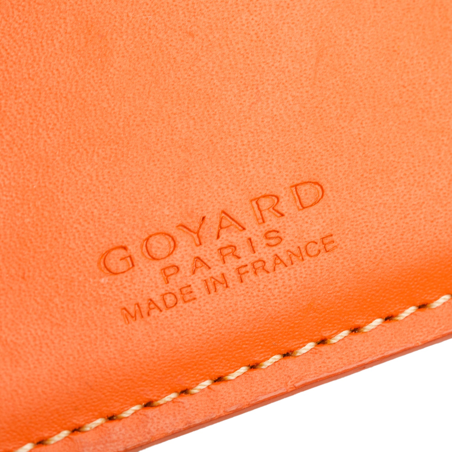 Goyard 2022 Orange Goyardine Victorie Bifold Wallet w/ Box