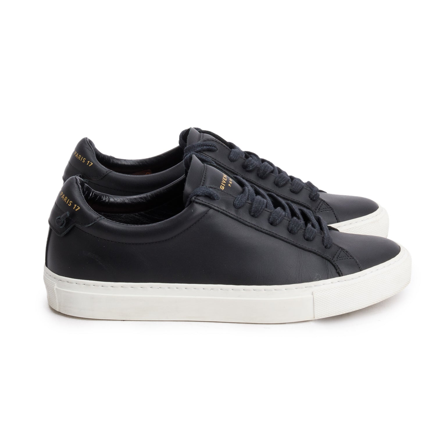Givenchy Black Leather Urban Knot Sneakers, Size 37