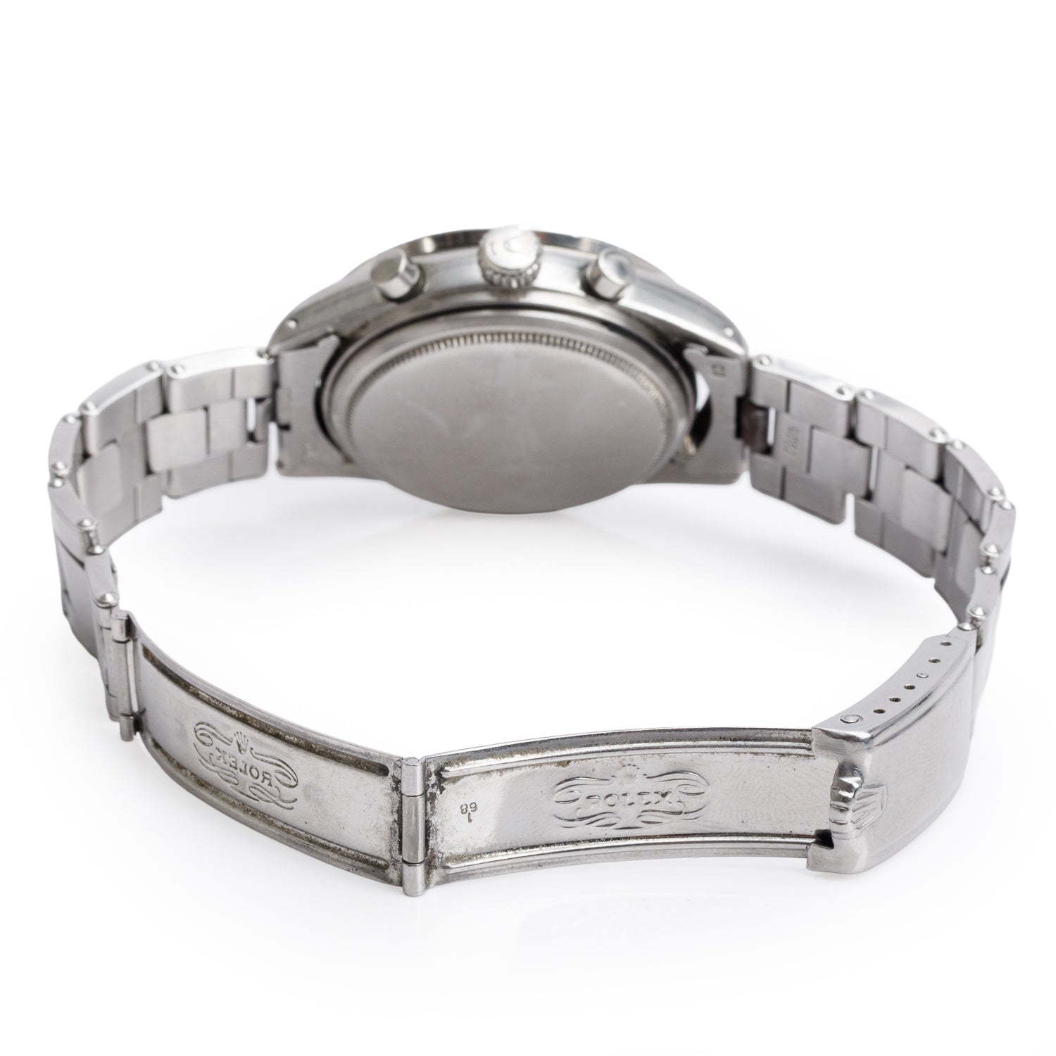 Rolex Vintage Stainless Steel Daytona Cosmograph 37 MM Chronograph Manual Winding Watch Black Dial 6239