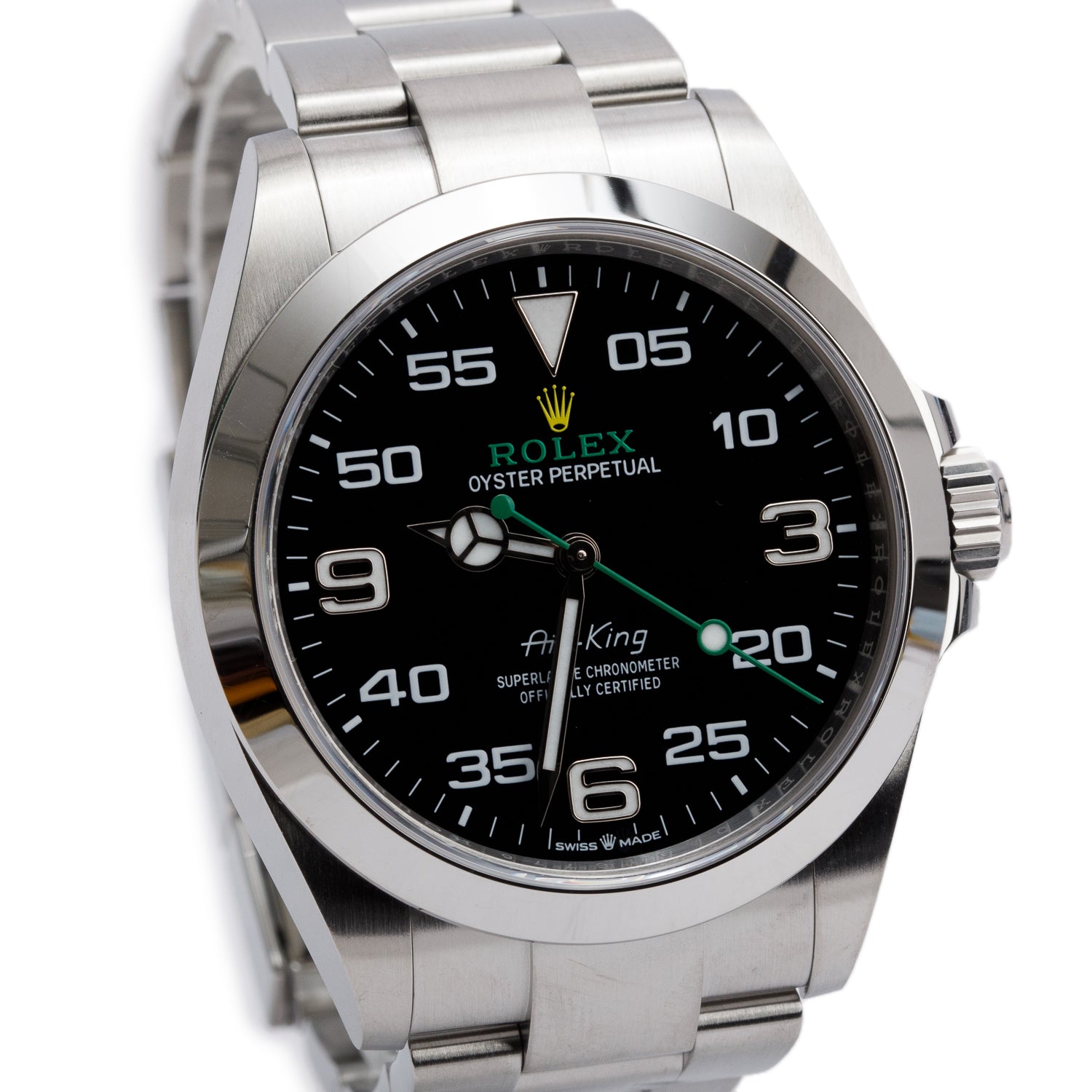 Rolex 2025 Stainless Steel Oyster Perpetual Air King 40 MM Watch Black Dial 126900 w/ Box & Papers