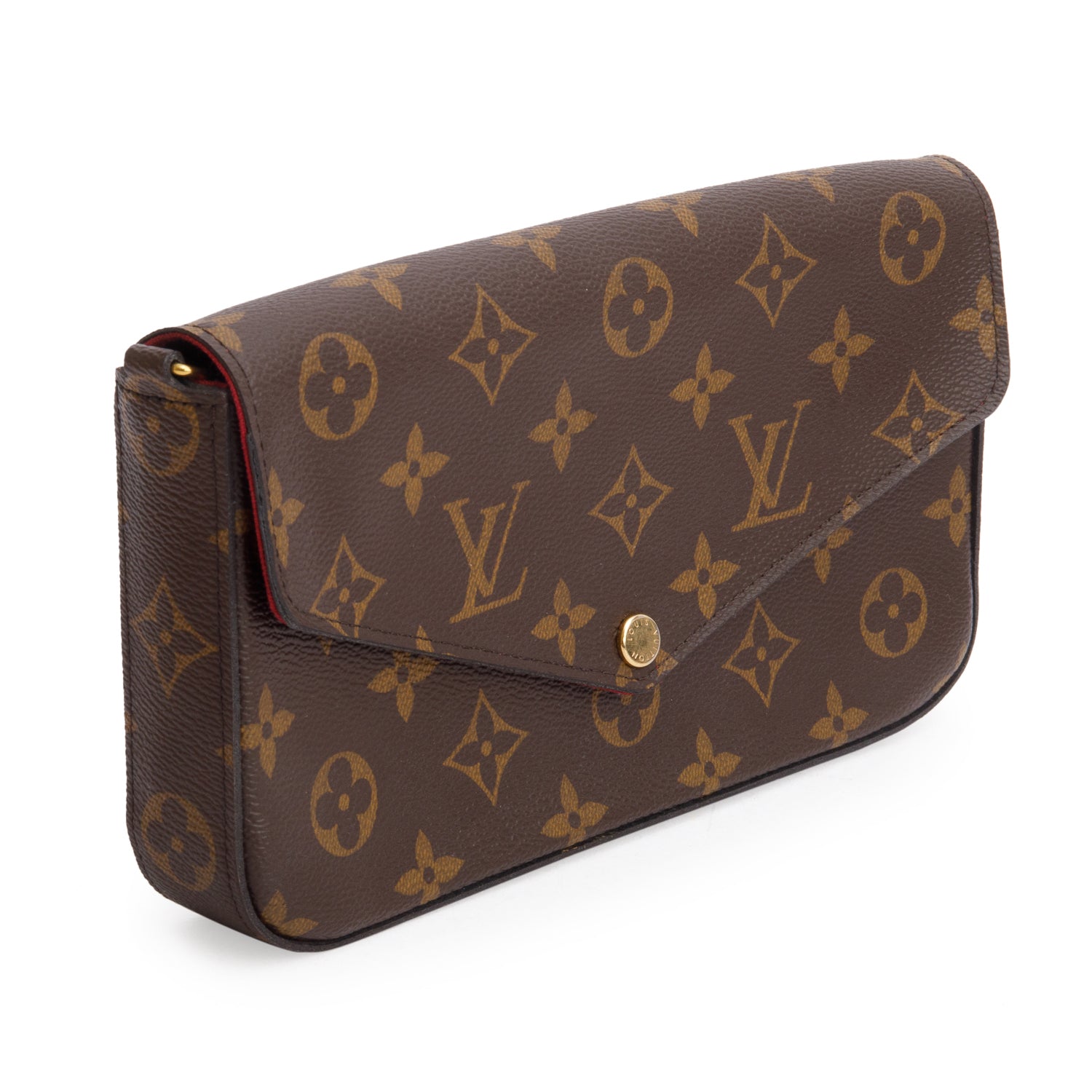 Louis Vuitton Fuschia Monogram Pochette Felicie Wallet on Chain w/ Inserts & Box