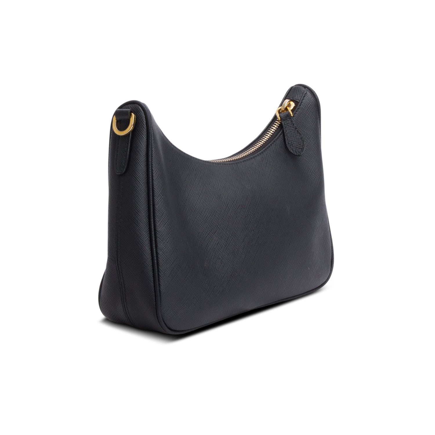 Prada Black Saffiano Leather Re-Edition 2005 Shoulder Bag w/ Straps