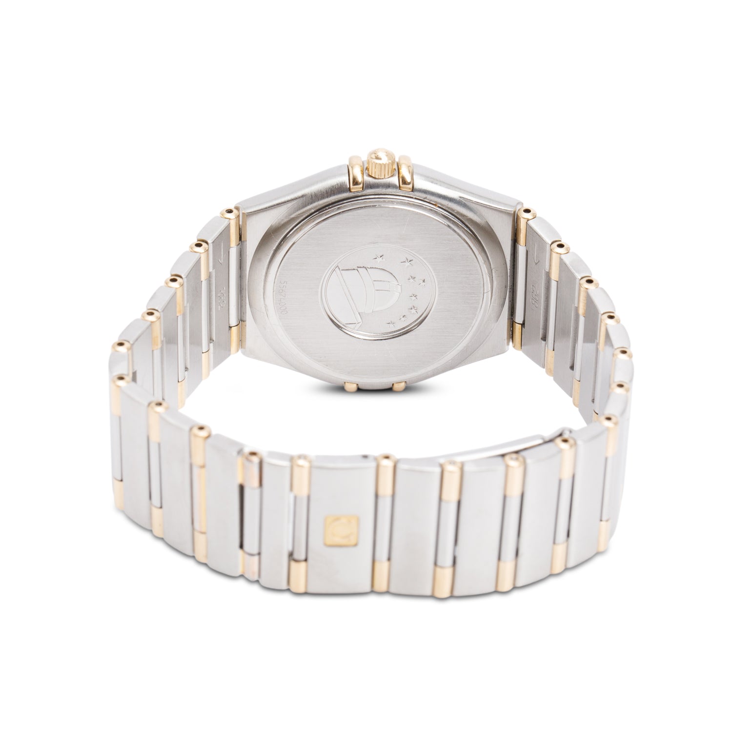 Omega Stainless Steel & 18k Yellow Gold Constellation 33 MM Quartz Watch Gold Dial