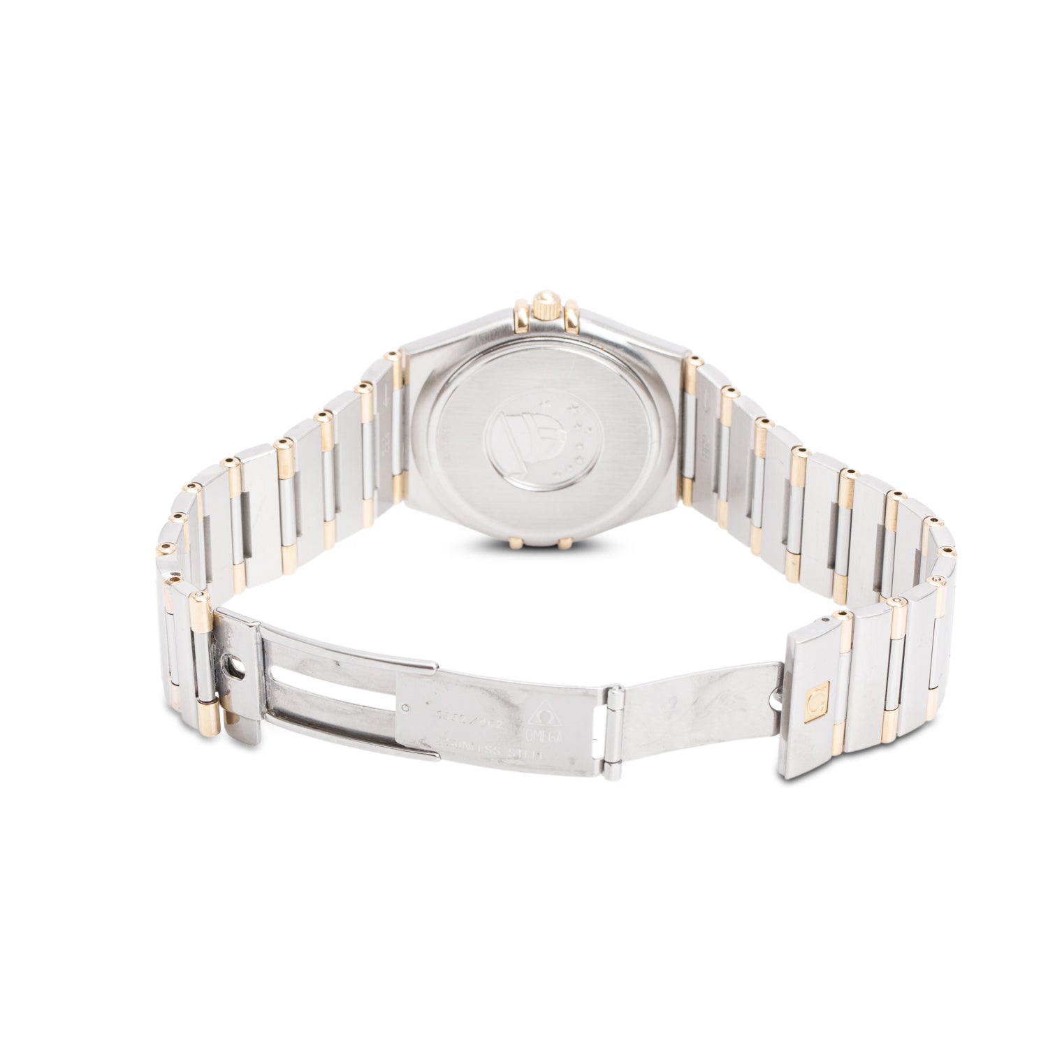 Omega Stainless Steel & 18k Yellow Gold Constellation 33 MM Quartz Watch Gold Dial