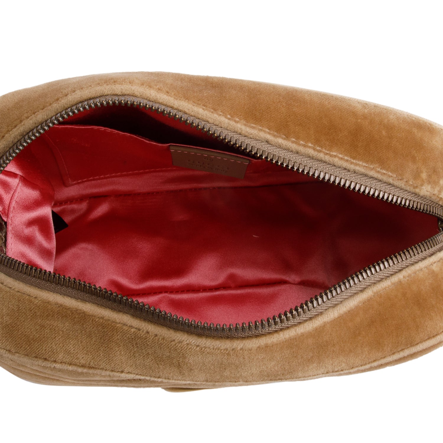 Gucci Brown Velvet Matelasse Small GG Marmont Shoulder Bag