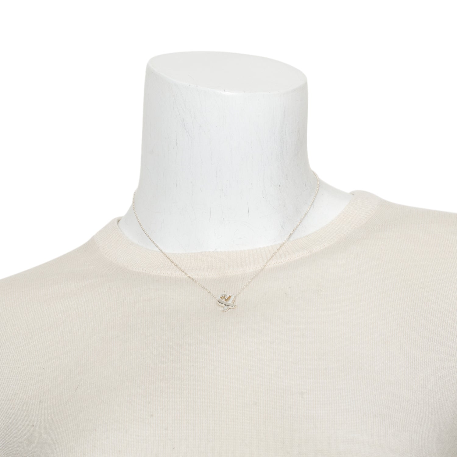 Tiffany & Co. Paloma Picasso Sterling Silver Loving Heart Pendant Necklace