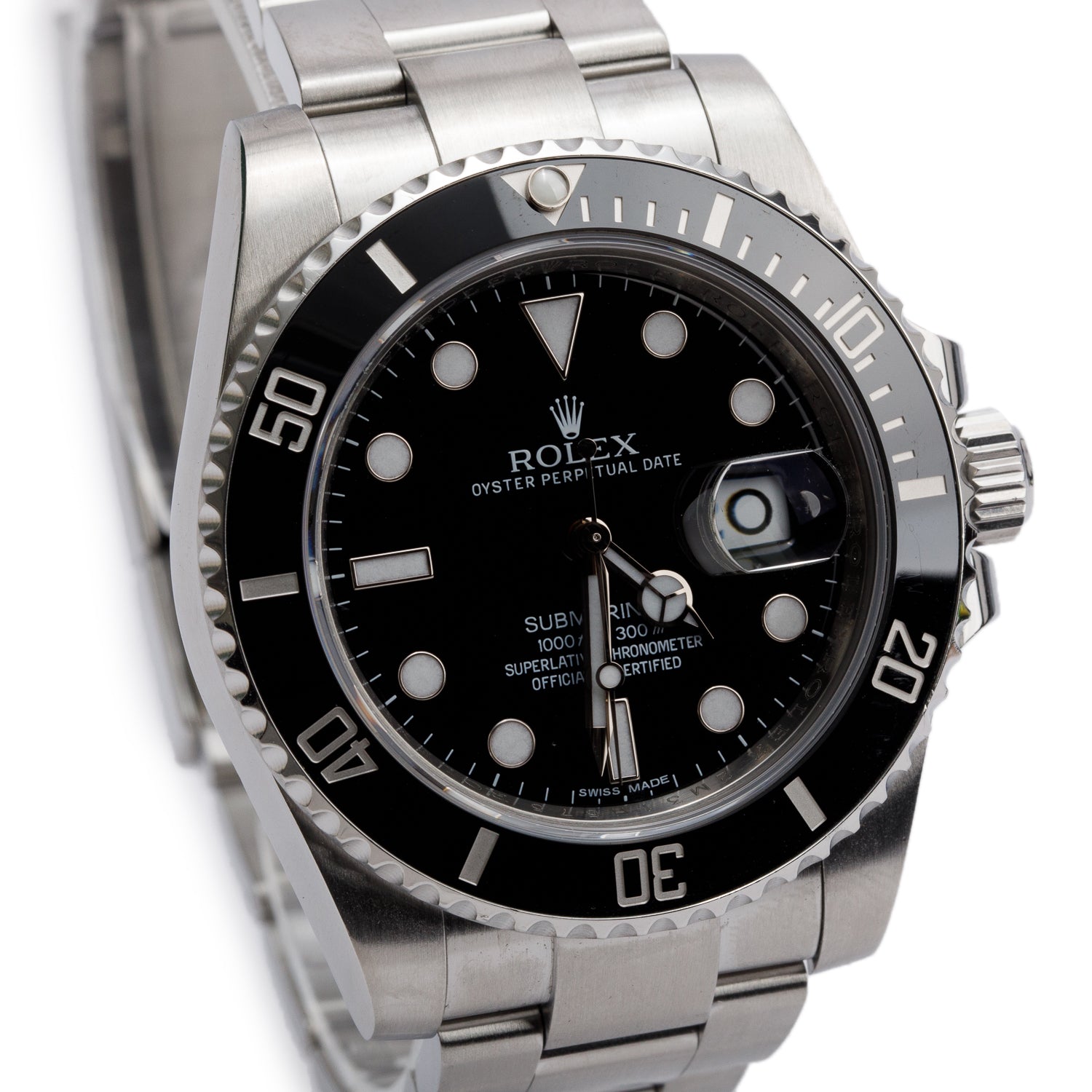 Rolex Stainless Steel Submariner Date 40 MM Automatic Watch Black Dial 116610LN w/ Box & Papers