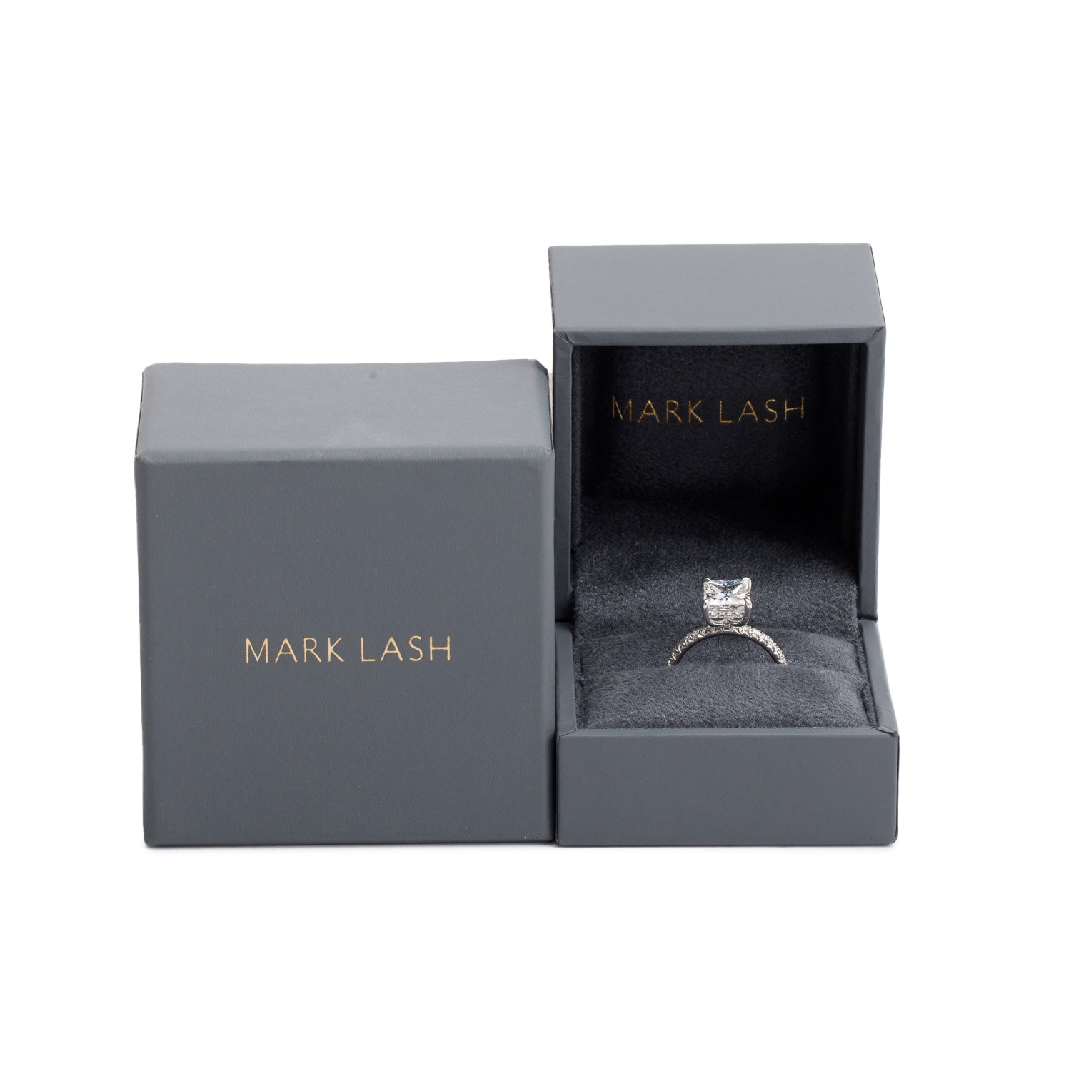 Mark Lash 18k White Gold 2.02 ct. Radiant Cut Diamond Engagement Ring, Size 5 w/ Box & GIA Certificate