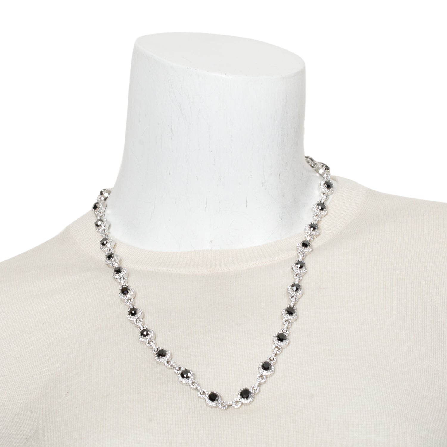 Platinum 32.83 tcw. Black & White Diamond Kilani Necklace