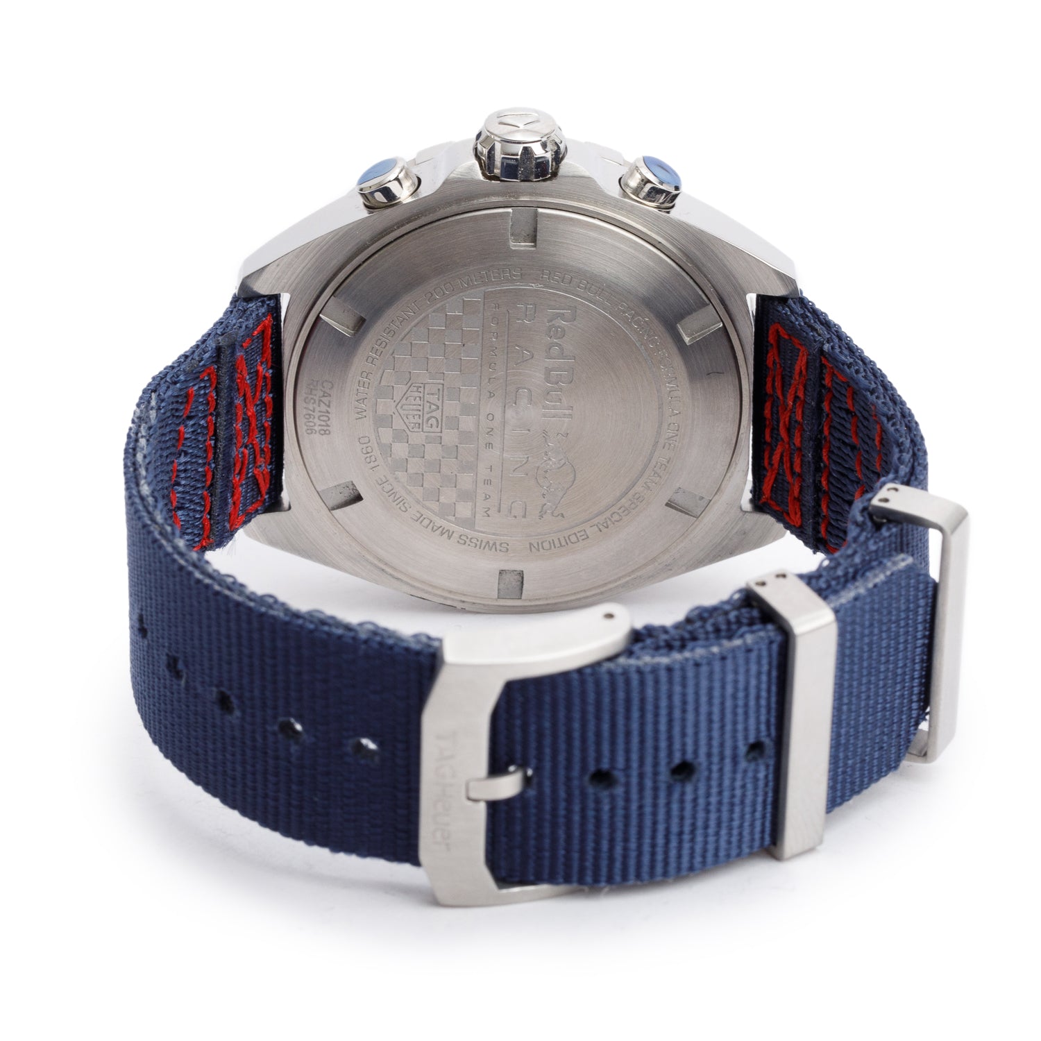 Tag Heuer Red Bull Racing Special Edition Stainless Steel Formula 1 43 MM Quartz Chronograph Watch Blue Dial CAZ1018 w/ Box & Papers