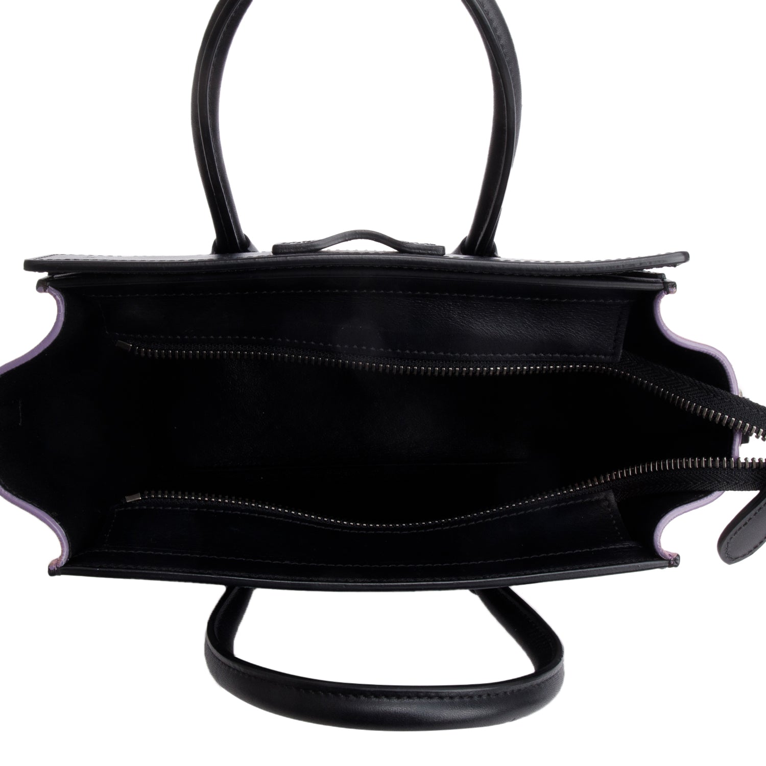 Celine Tri-Color Calfskin Leather Nano Luggage Tote w/ Strap