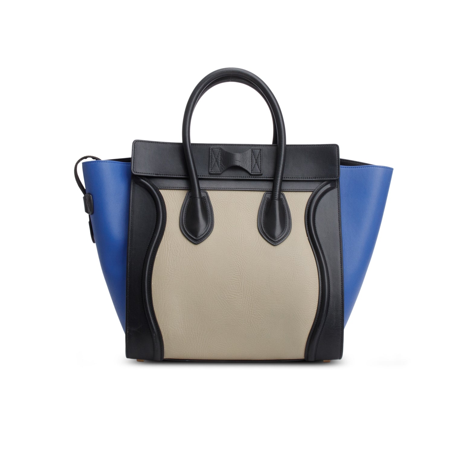 Celine Tri-Color Elephant Calfskin Mini Luggage Tote