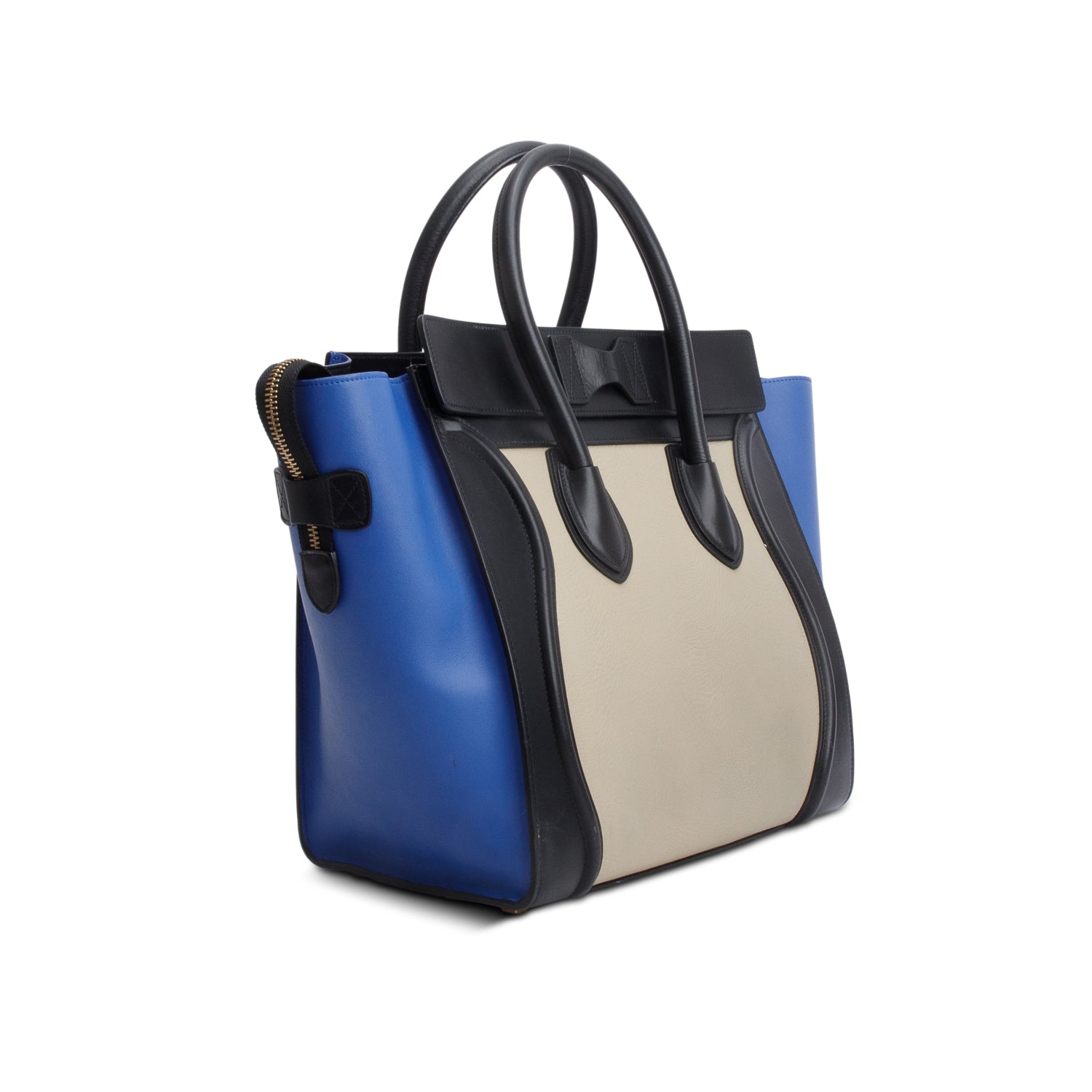 Celine Tri-Color Elephant Calfskin Mini Luggage Tote