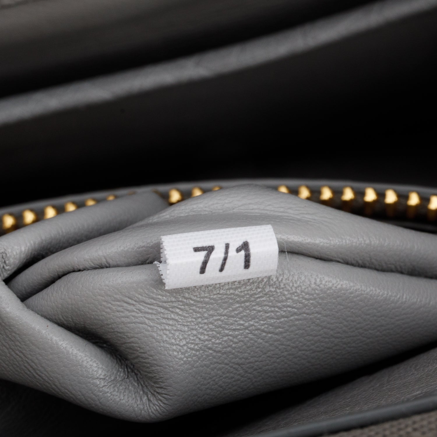 Prada Grey Ostrich Leather Small Double Zip Galleria