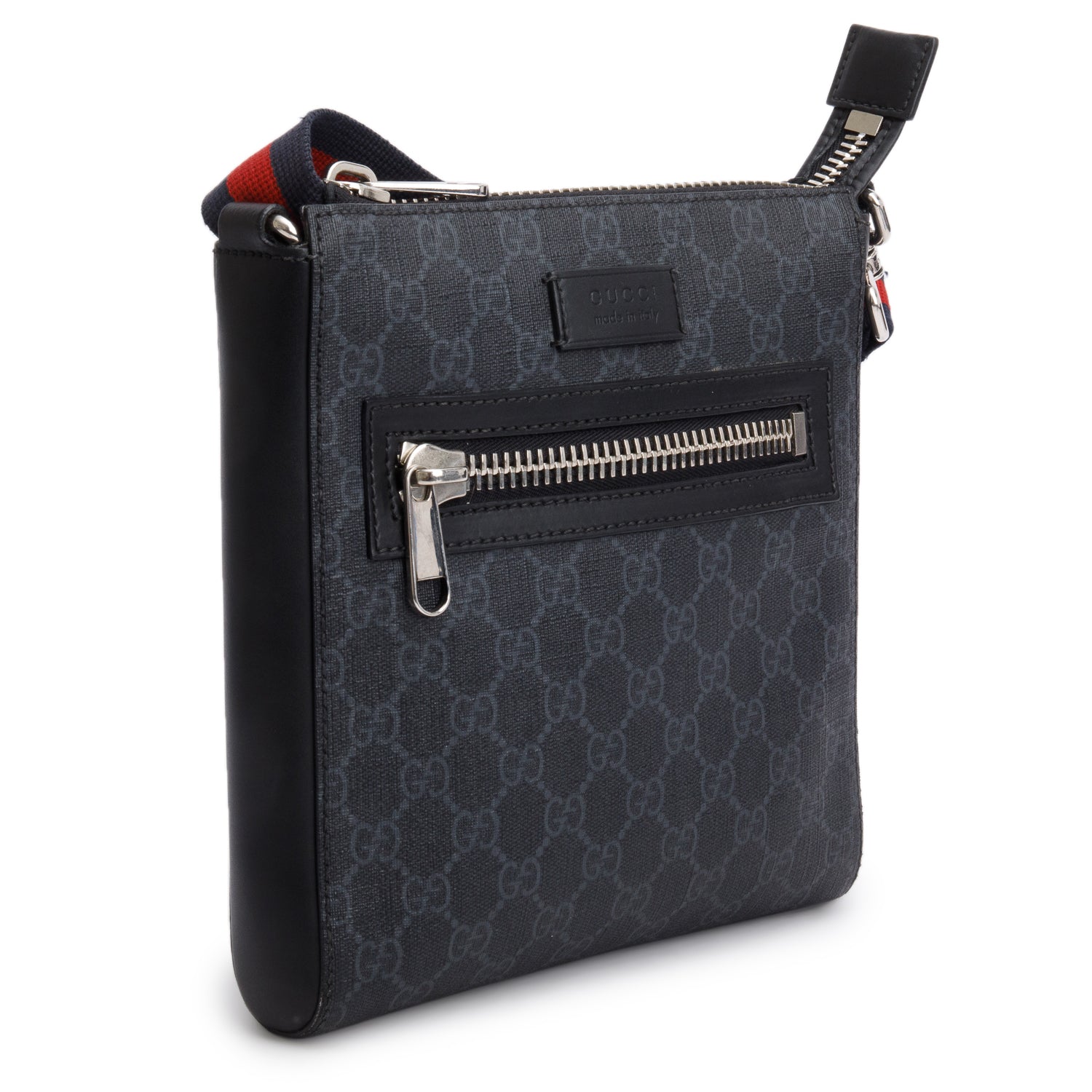 Gucci Black GG Supreme Small Messenger Bag