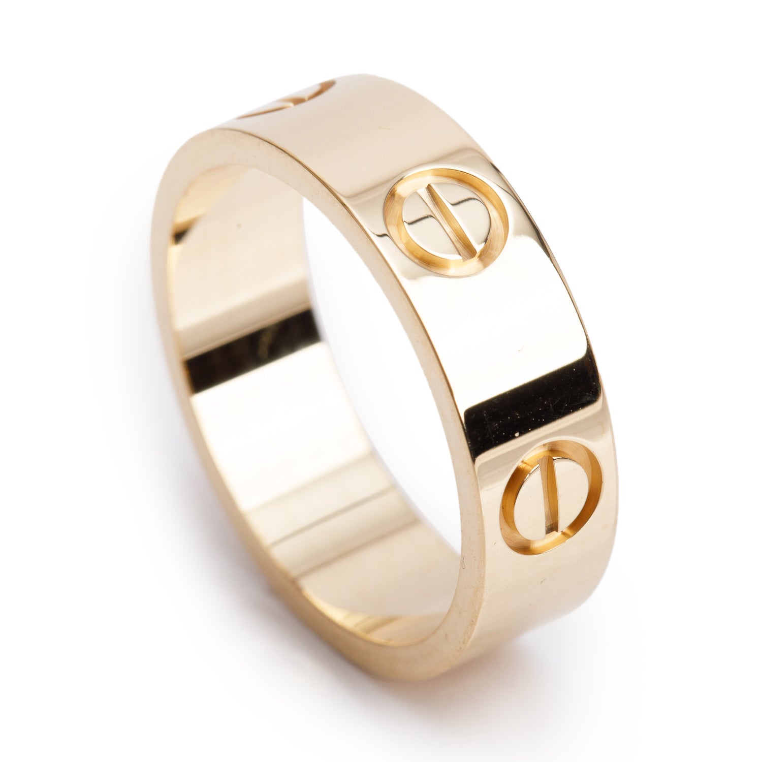 Cartier 18k Yellow Gold 5.5 MM Love Ring, Classic Model, Size 54 6.75 w/ Receipt
