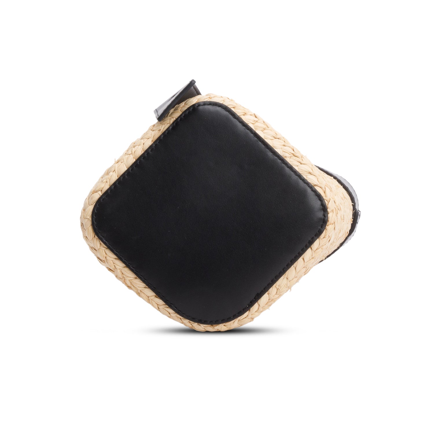 Loewe Black Raffia Calfskin Mini Pebble Bucket Bag