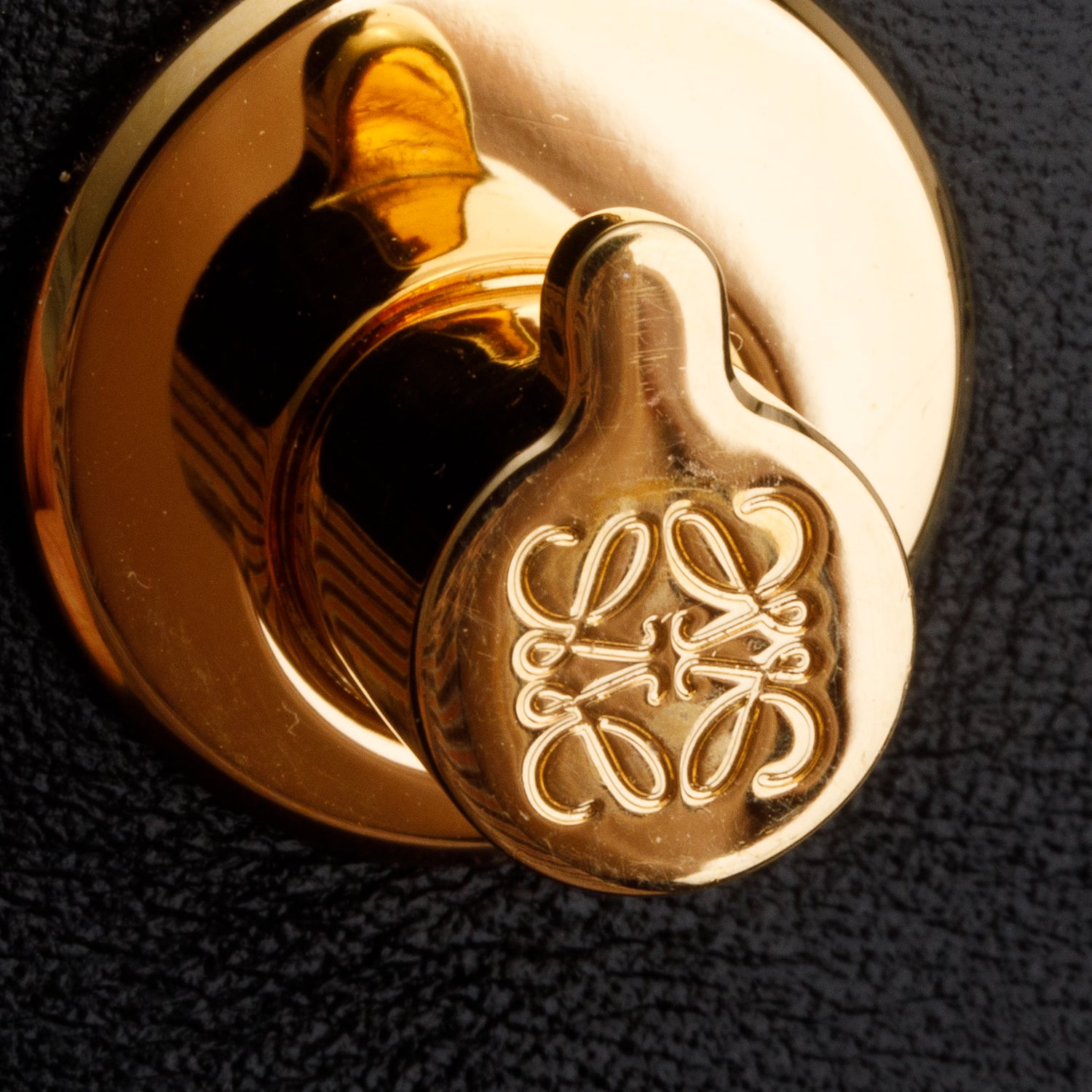 Loewe Black Raffia Calfskin Mini Pebble Bucket Bag