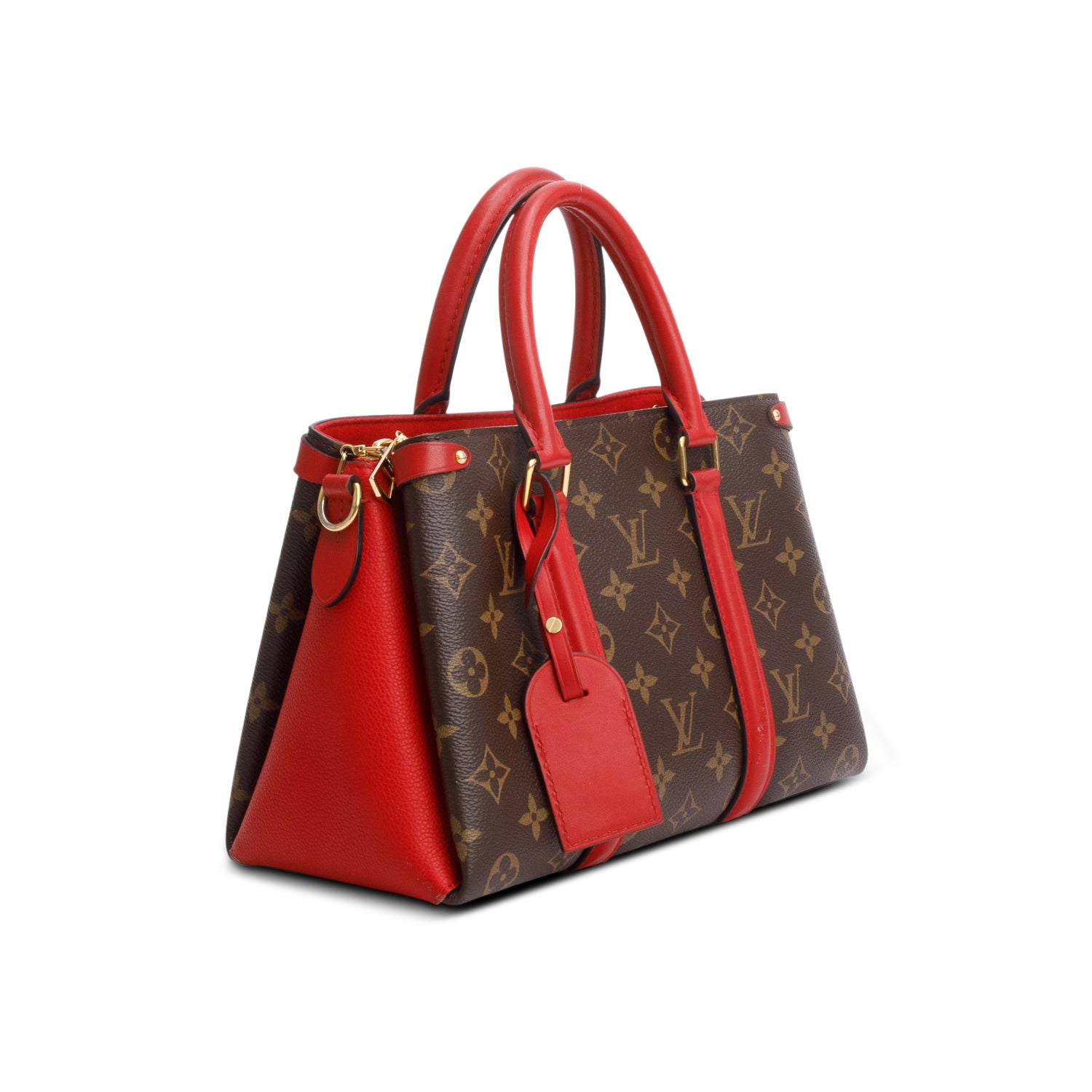 Louis Vuitton Red Soufflot BB w/ Straps