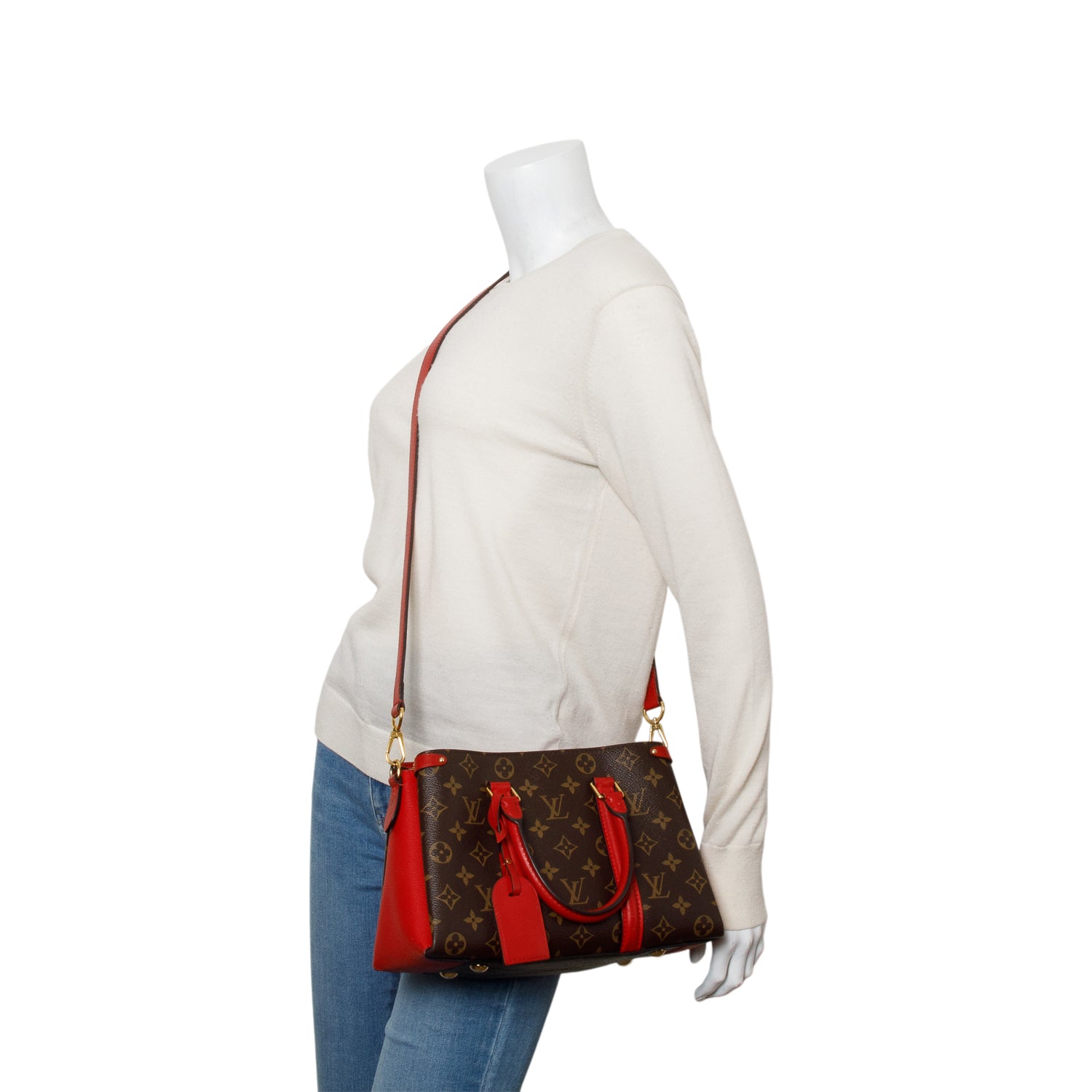 Louis Vuitton Red Soufflot BB w/ Straps