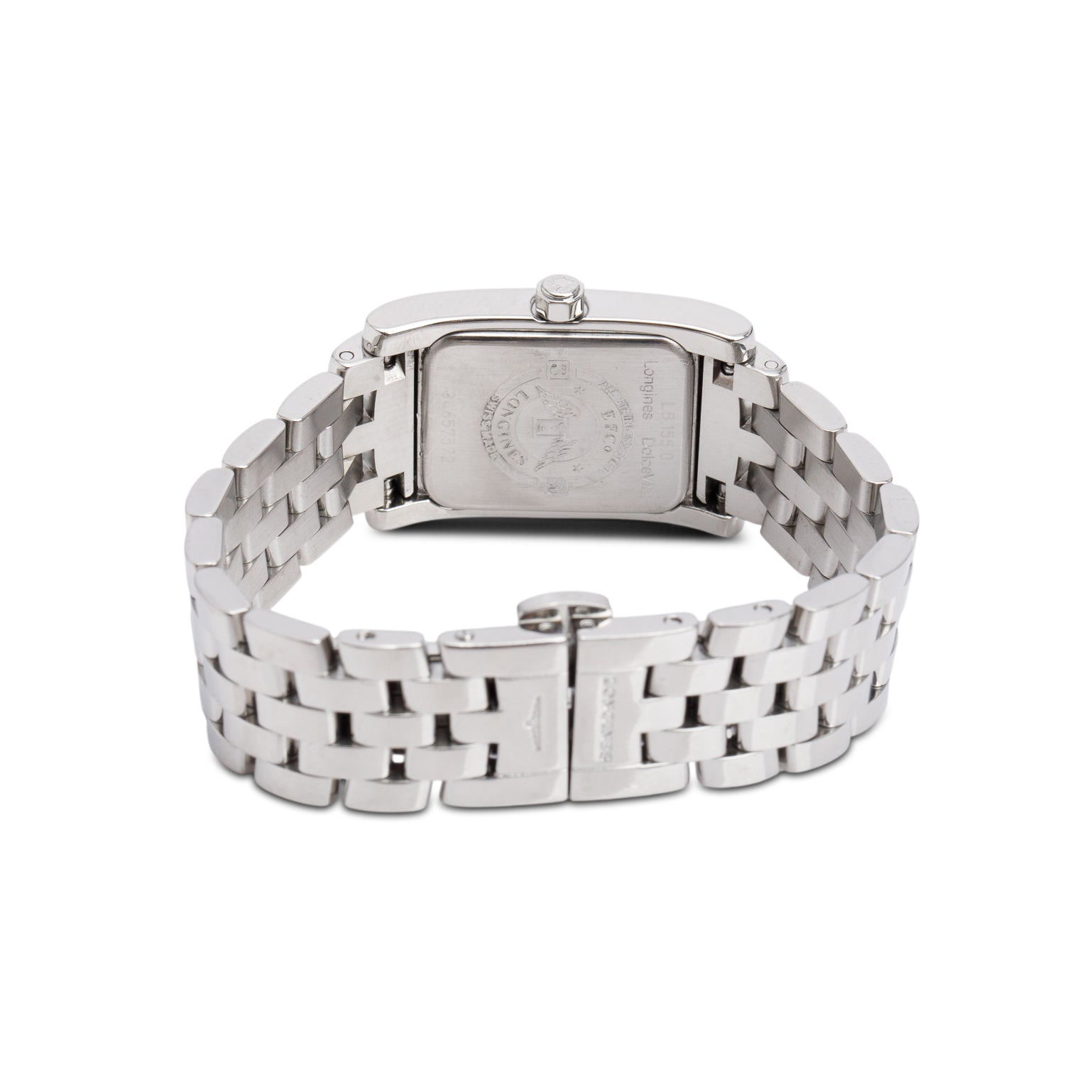 Longines Stainless Steel Diamond Bezel DolceVita Quartz Watch White Dial w/ Box