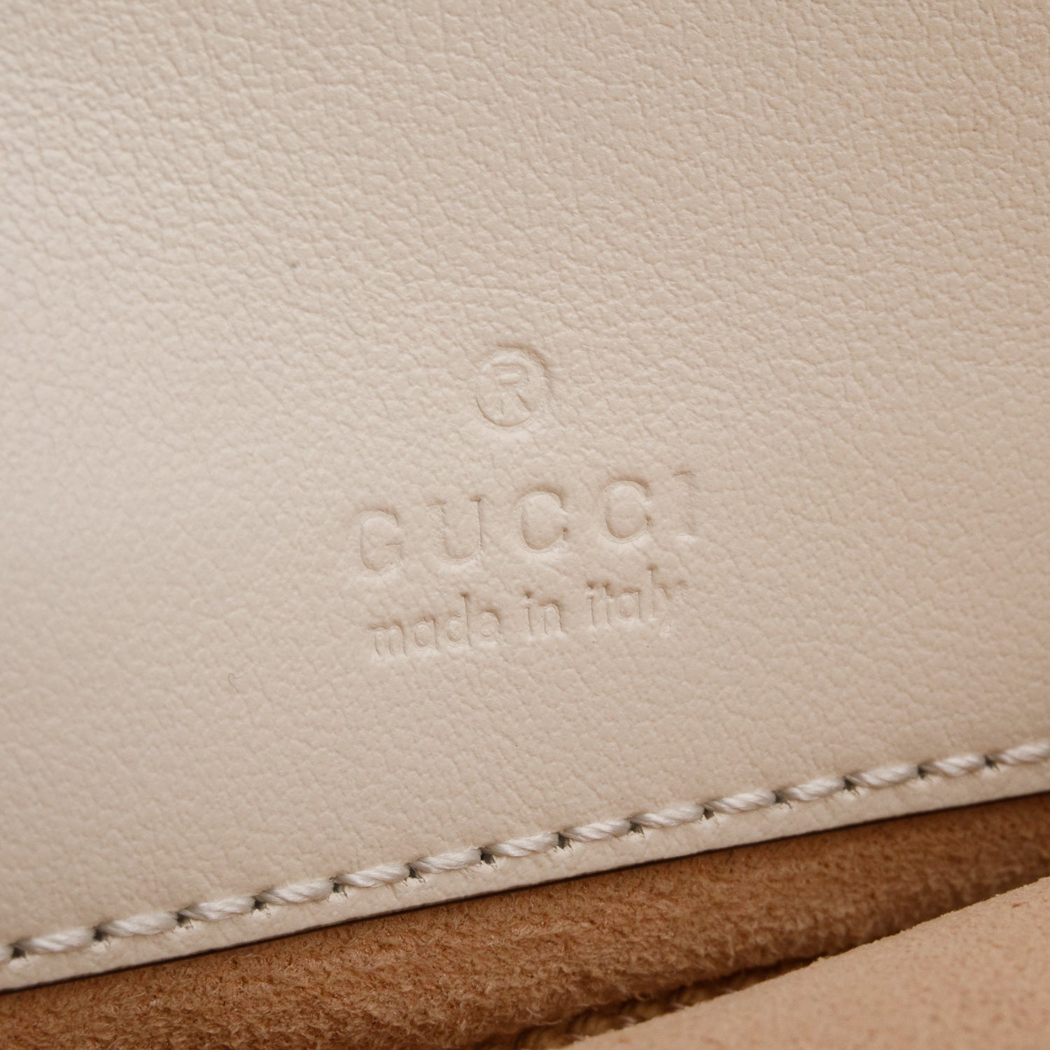 Gucci White Calfskin GG Marmont Triple Zip Crossbody Bag w/ Box