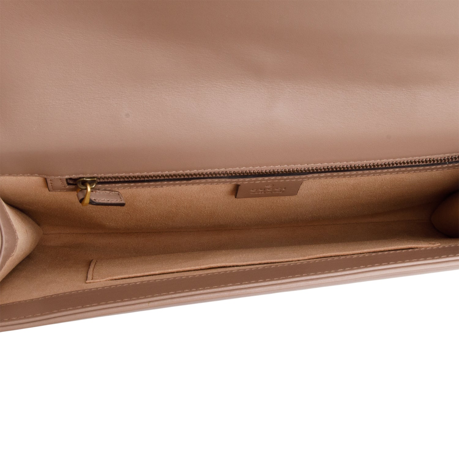 Gucci Beige Calfskin Matelasse GG Marmont Clutch