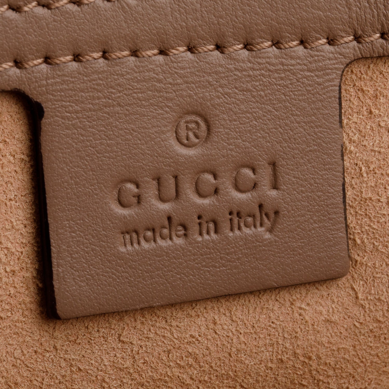 Gucci Beige Calfskin Matelasse GG Marmont Clutch