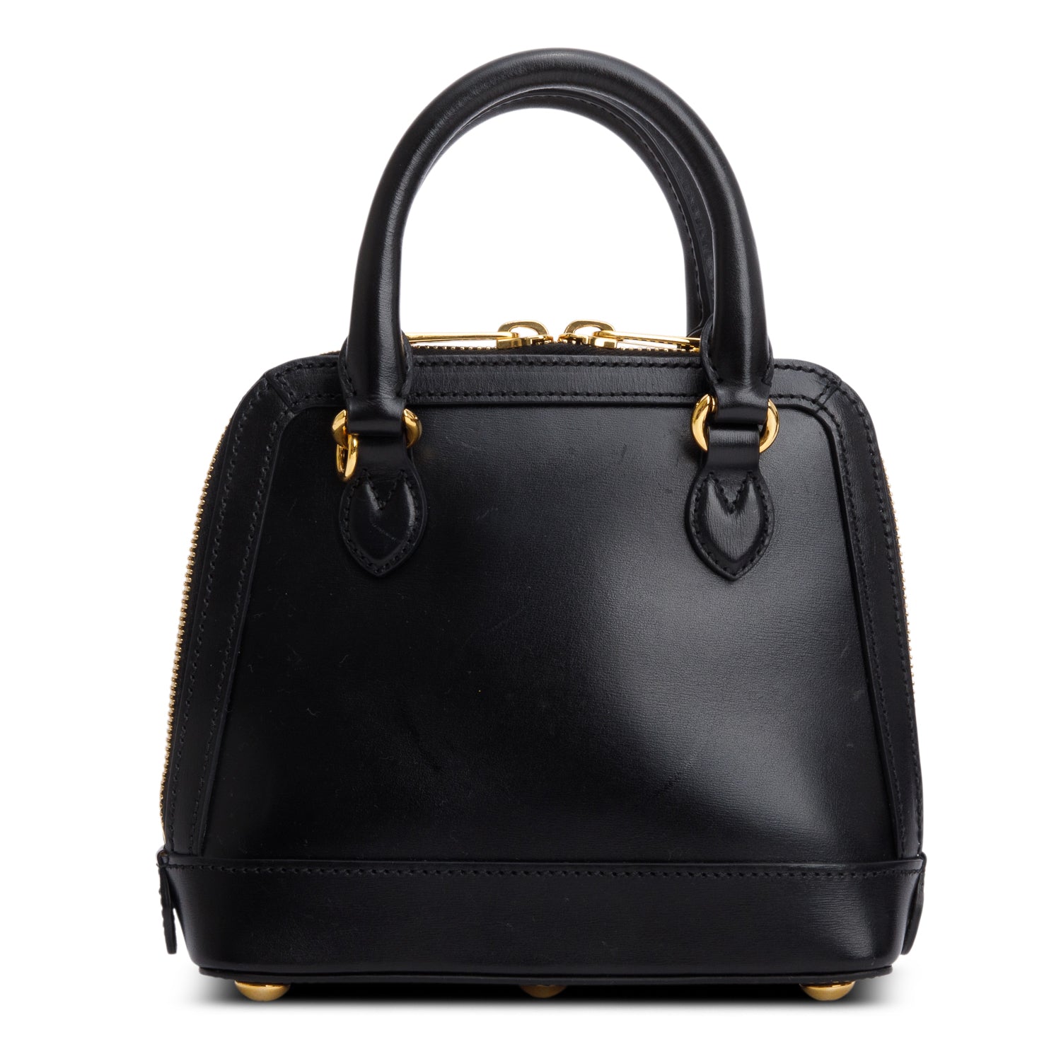 Gucci Black Azalea Calfskin Mini Horsebit 1955 Top Handle Bag w/ Strap